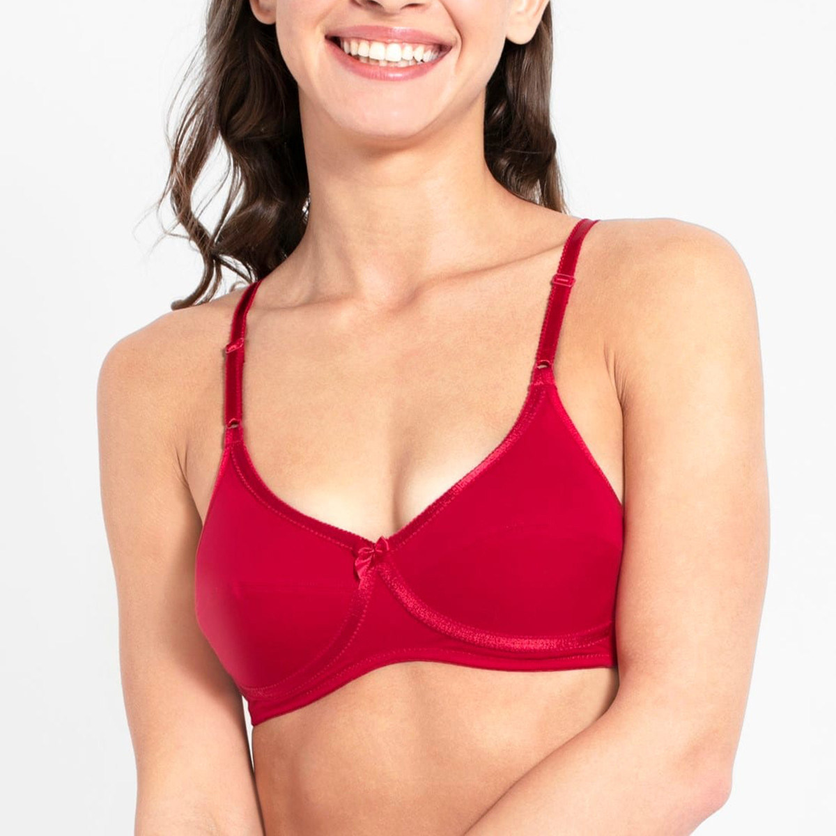 Jockey Women Red Cross Over Basic Bra-women-clothing-lingerie-bras-image-1
