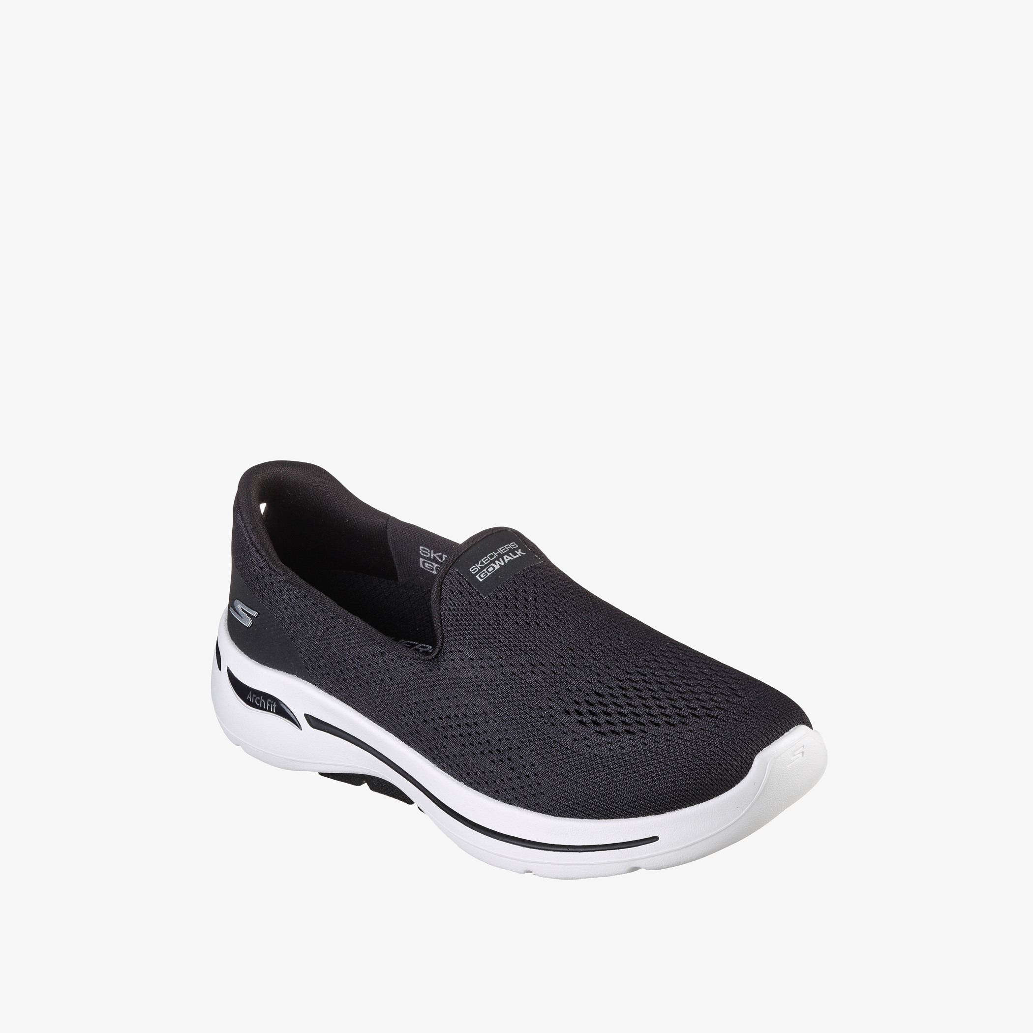 Skechers black cheap walking shoes