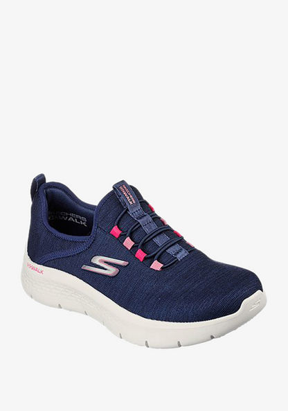 Skechers Women's Logo Print Slip-On Walking Shoes - GO WALK FLEX-Women%27s Sports Shoes-image-0