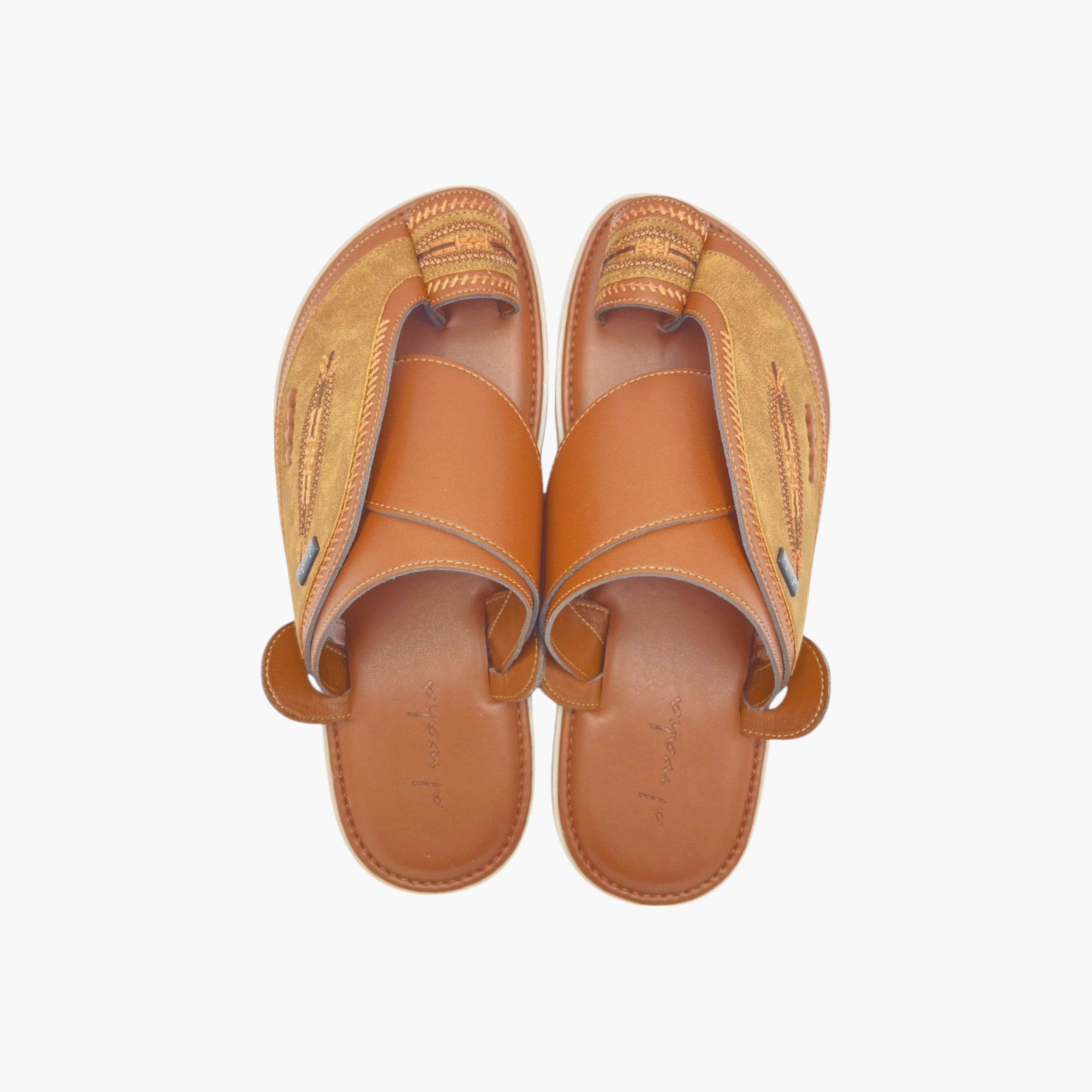 Al Waha Embroidered Slip-On Arabic Sandals-men-shoes-sandals-image-1