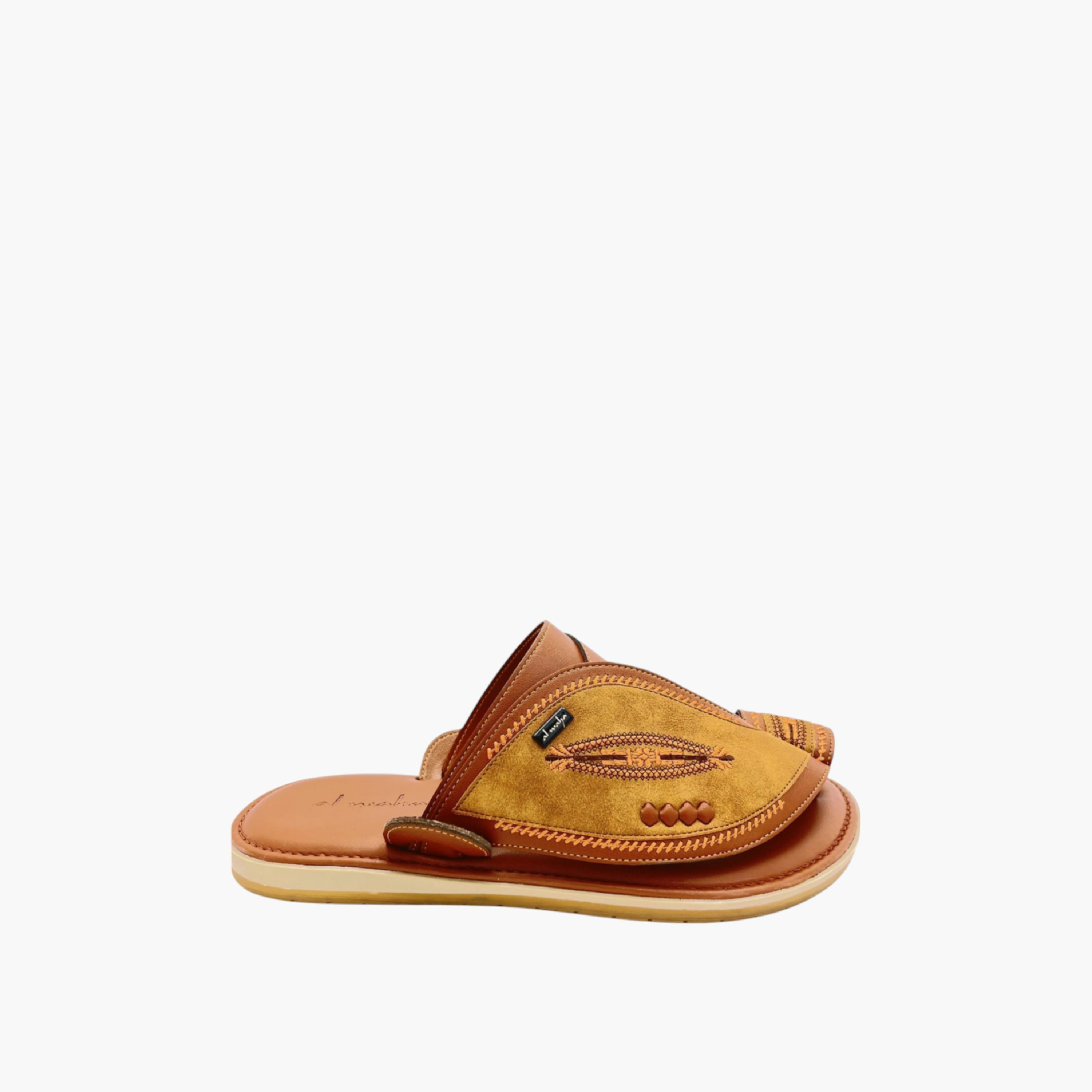 Al Waha Embroidered Slip-On Arabic Sandals-men-shoes-sandals-image-2