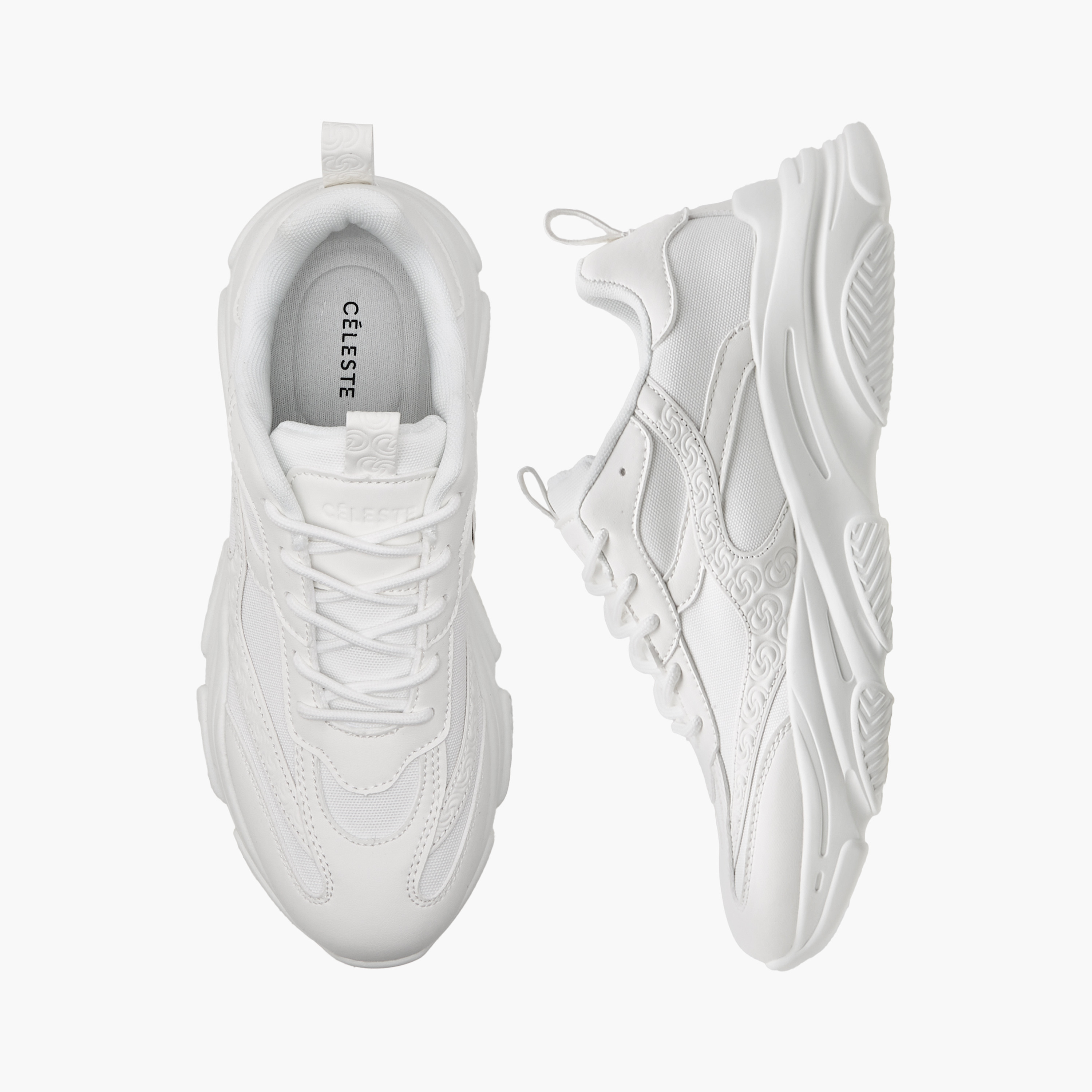 حذاء سنيكرز برباط إغلاق ونقوش الشعار للنساء من سيليست-women-shoes-sneakers-image-1