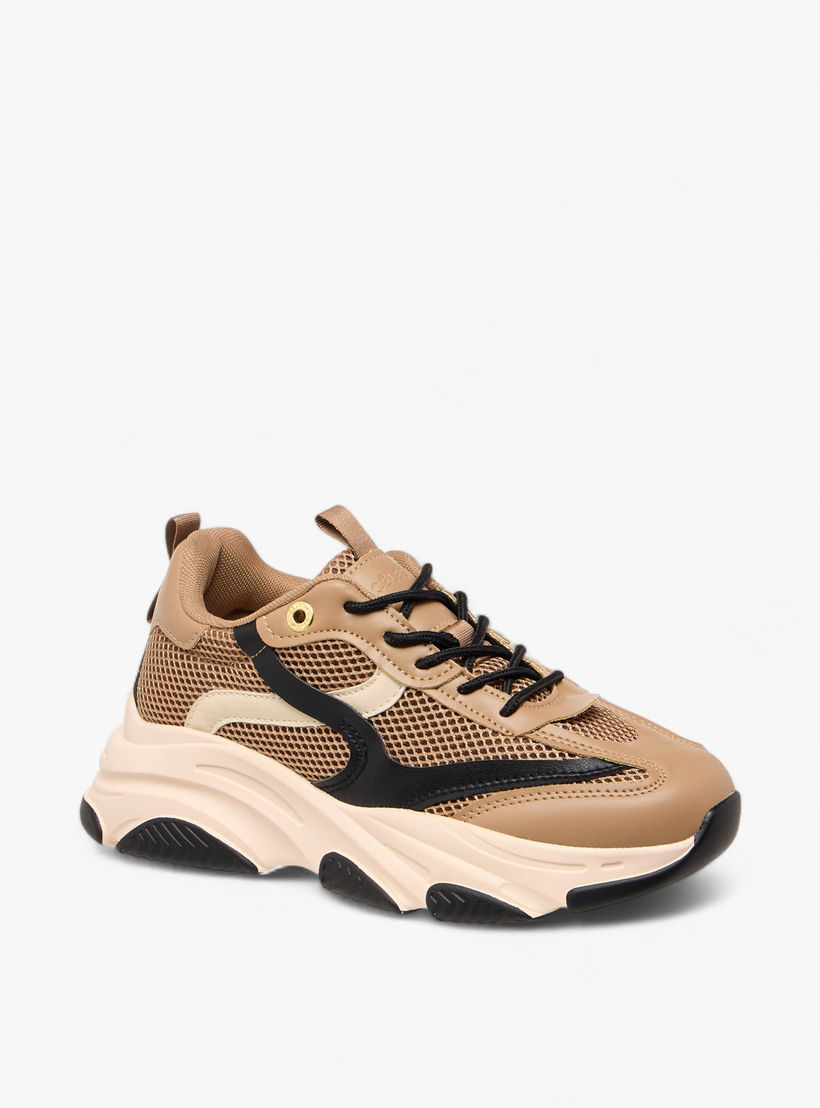 Celeste Women's Panelled Lace-Up Sneakers with Pull Tab-women-shoes-sneakers-image-3