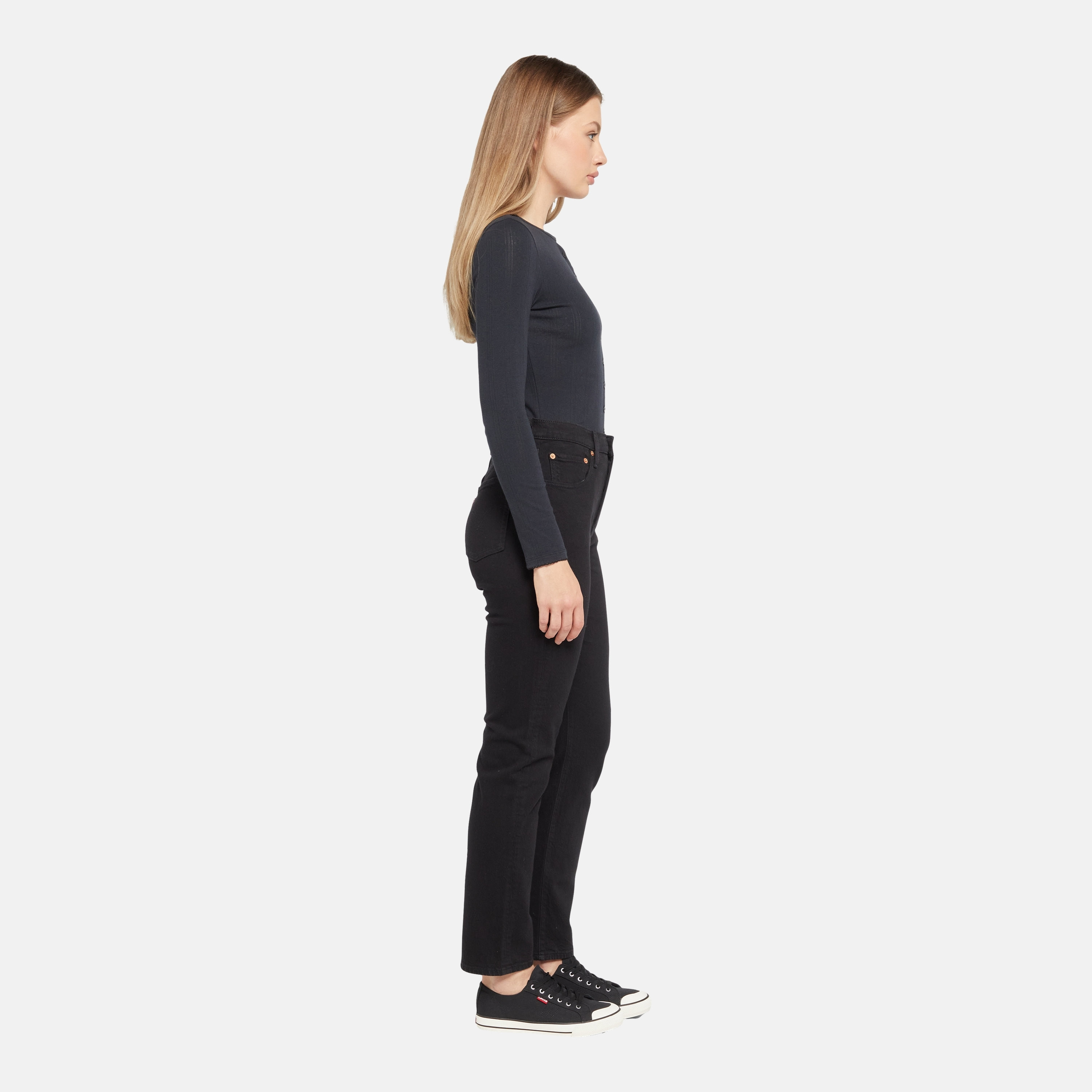 Levi's 501 Boyfriend Fit Black 5-Pocket Women's Jeans Inseam 30-women-clothing-bottoms-jeans-image-2