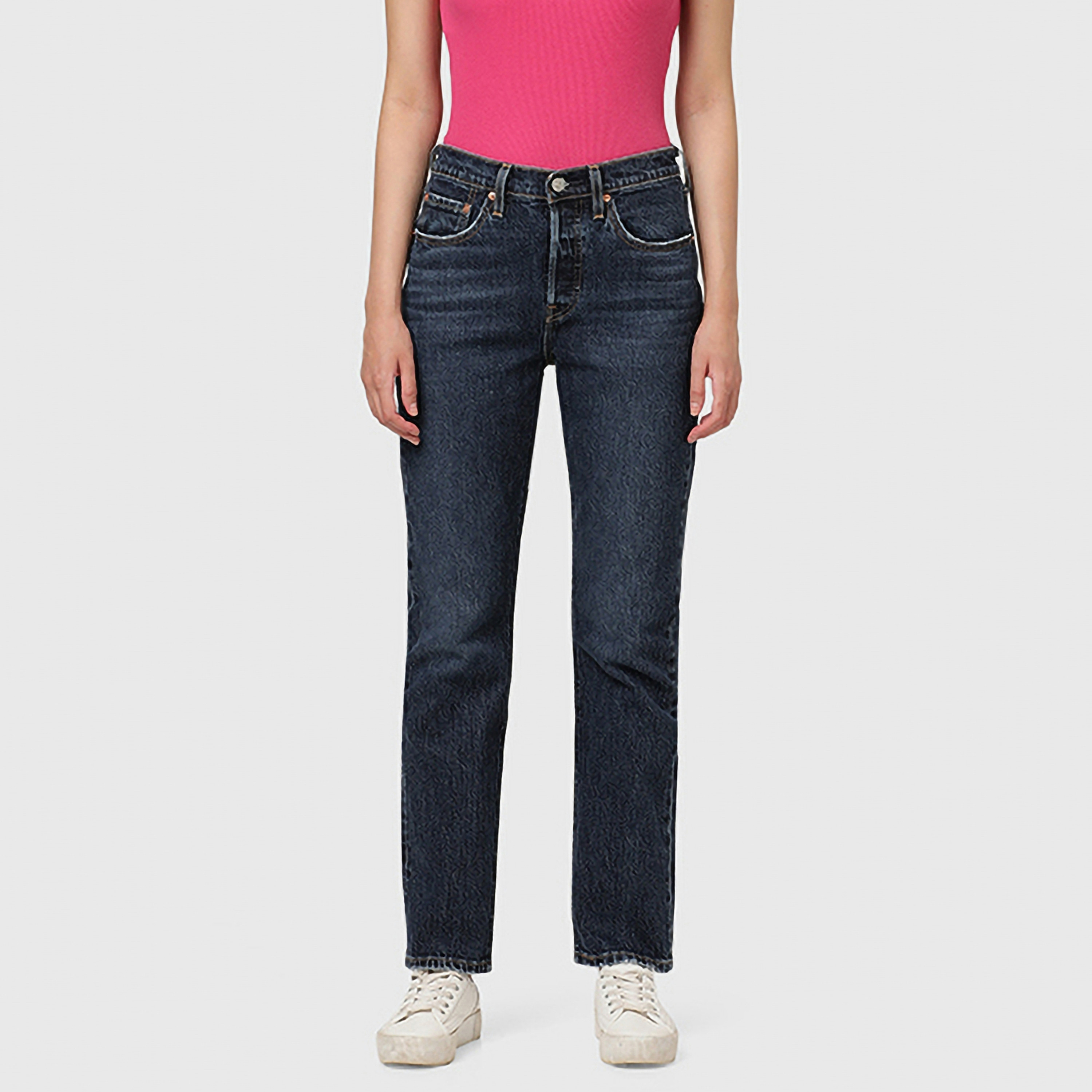 Levi's 501 Boyfriend Fit Blue 5-Pockets Women's Jeans Inseam 30-women-clothing-bottoms-jeans-image-1