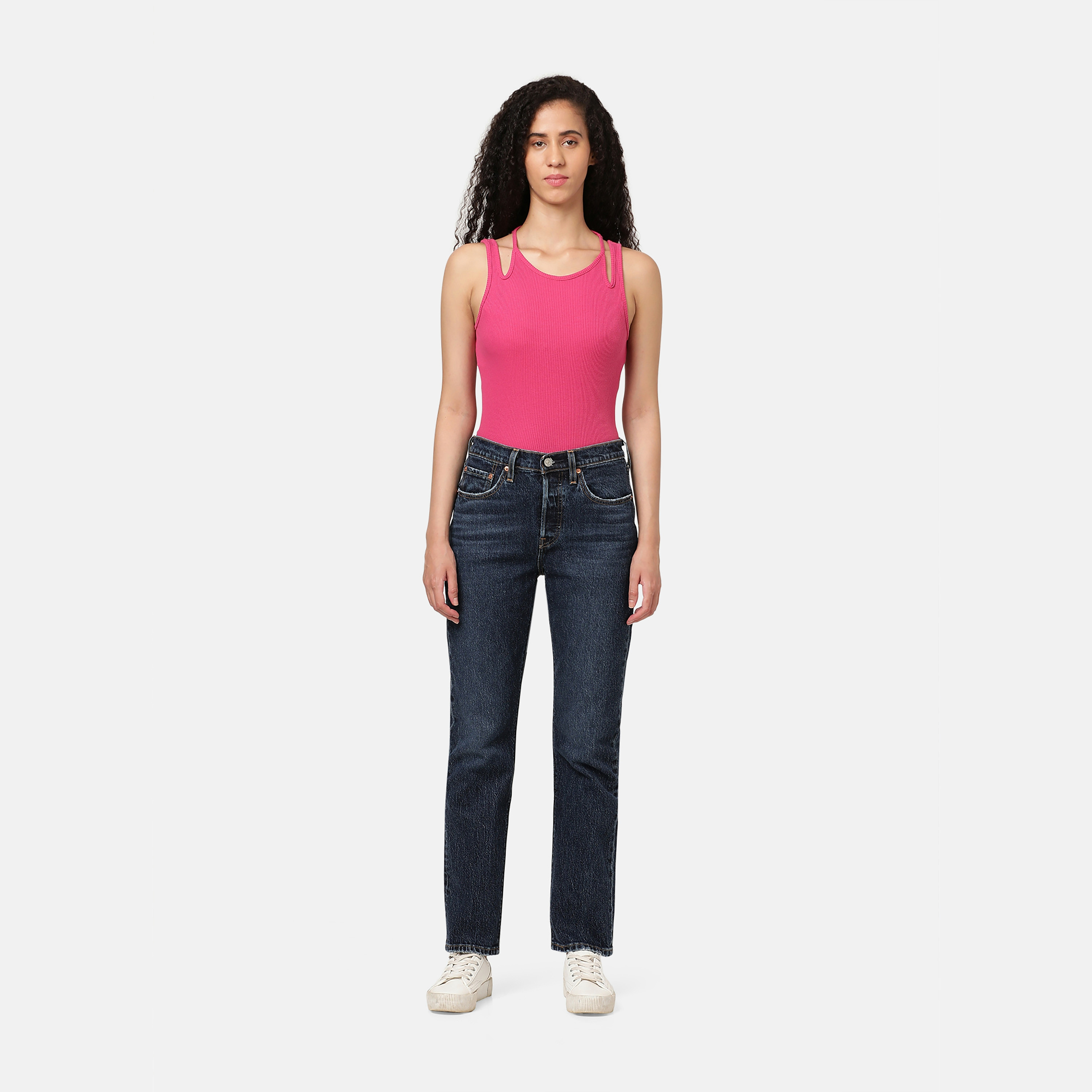 Levi's 501 Regular Fit Indigo 5 Pockets Women's Jeans-women-clothing-bottoms-jeans-image-2