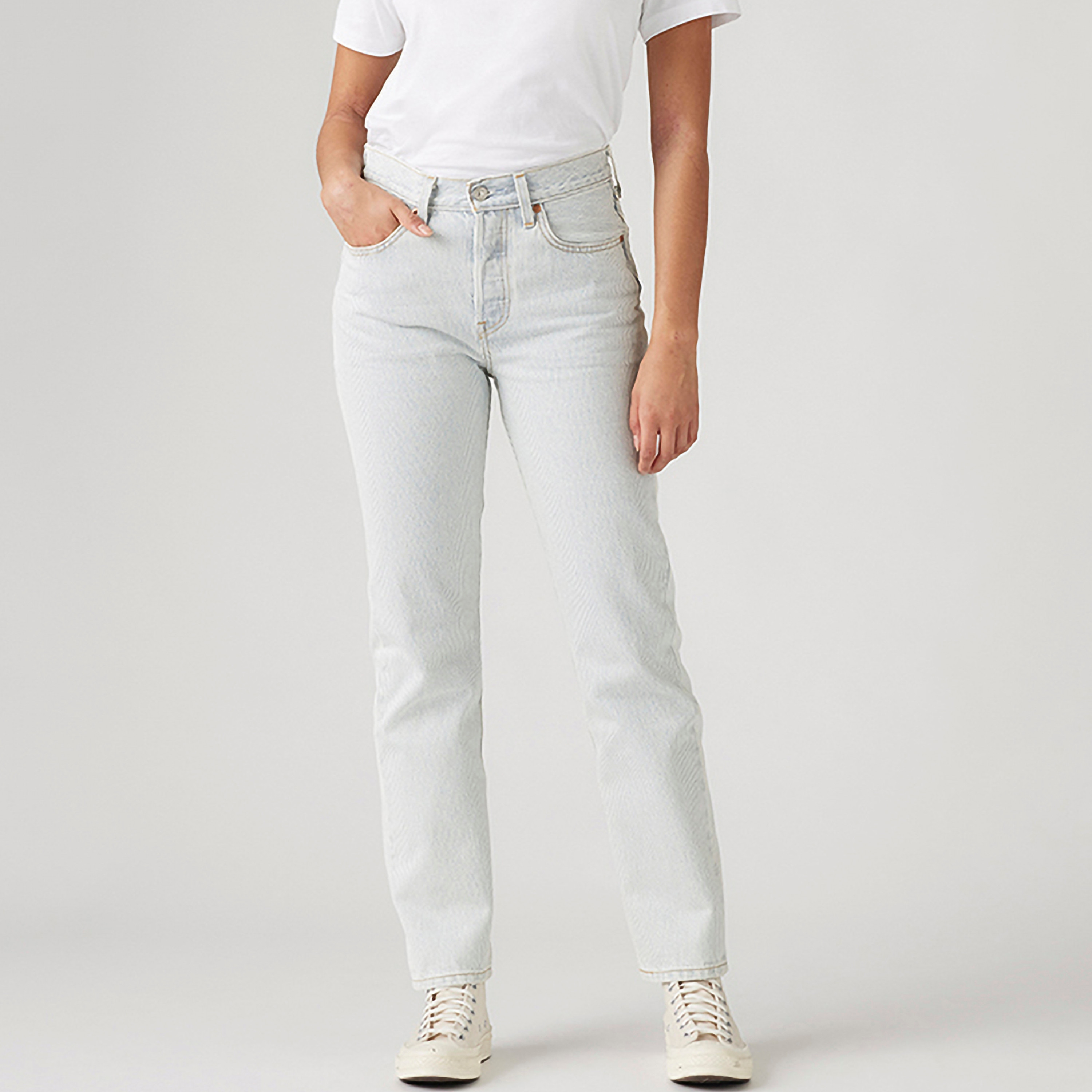 Levi's 501 Boyfriend Fit Blue 5-Pockets Women's Jeans Inseam 30-women-clothing-bottoms-jeans-image-1