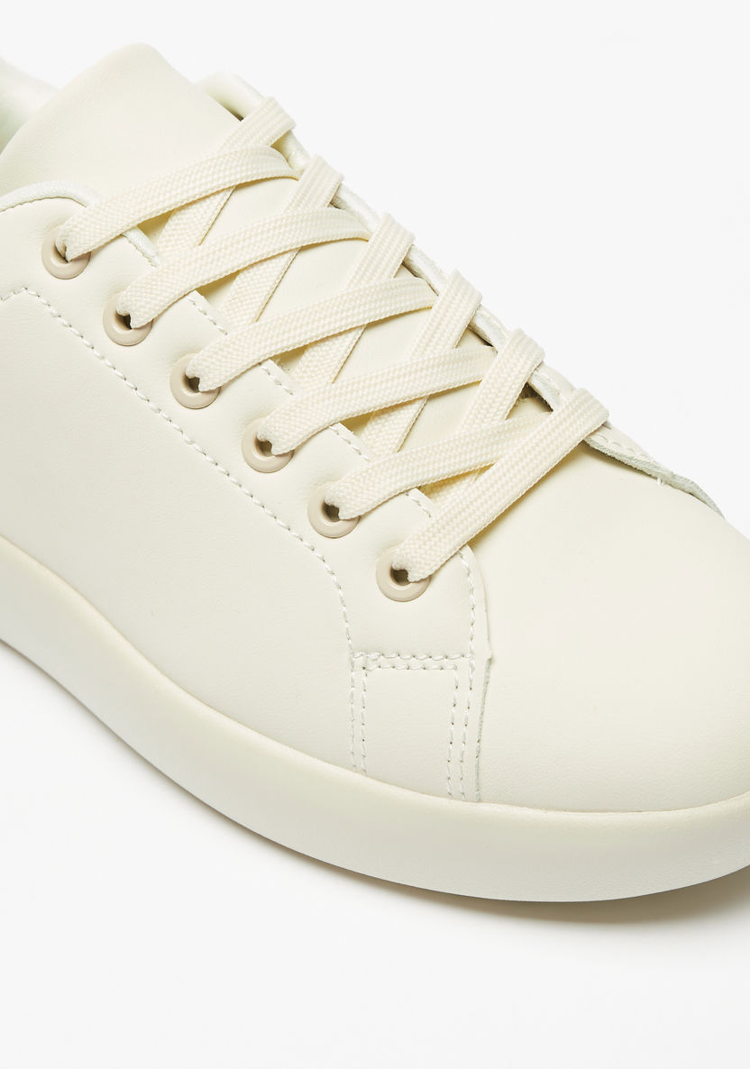 Missy Monotone Sneakers with Lace-Up Closure-Women%27s Sneakers-image-4