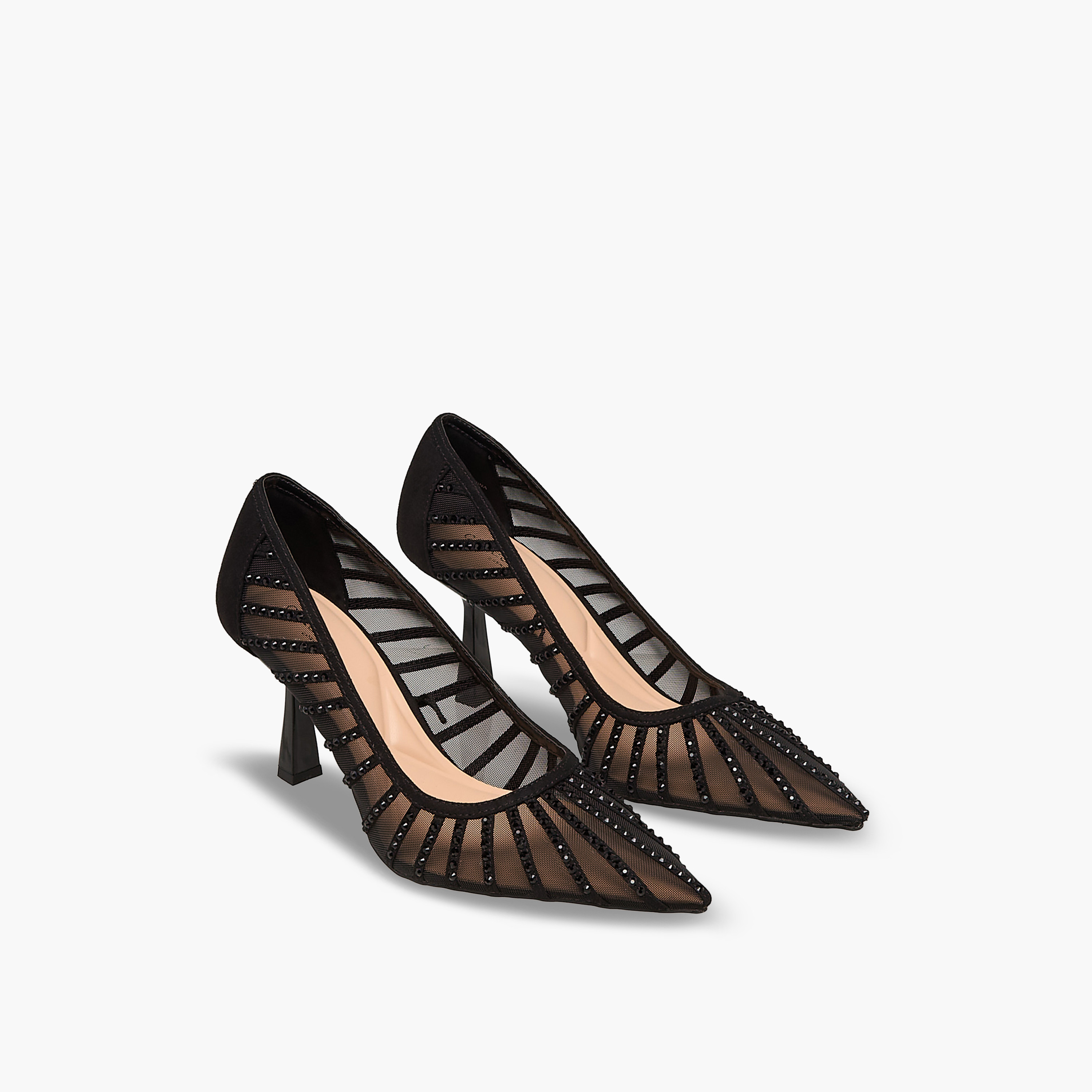 Celeste Women Mesh Embellished Stiletto Heel Pumps-women-shoes-heels-image-1