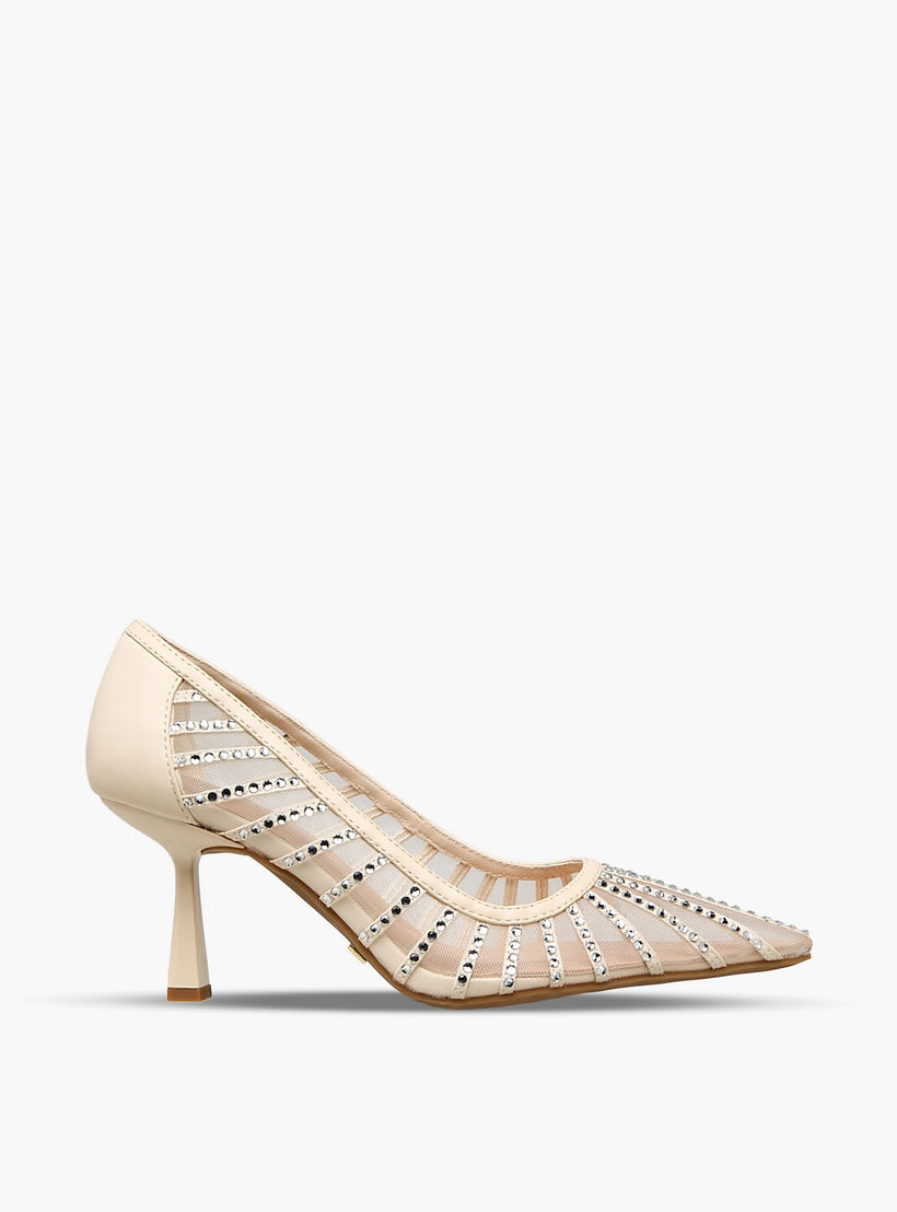 حذاء بومب شبكي مزين بكعب ستيليتو للنساء من سيليست-women-shoes-heels-image-4