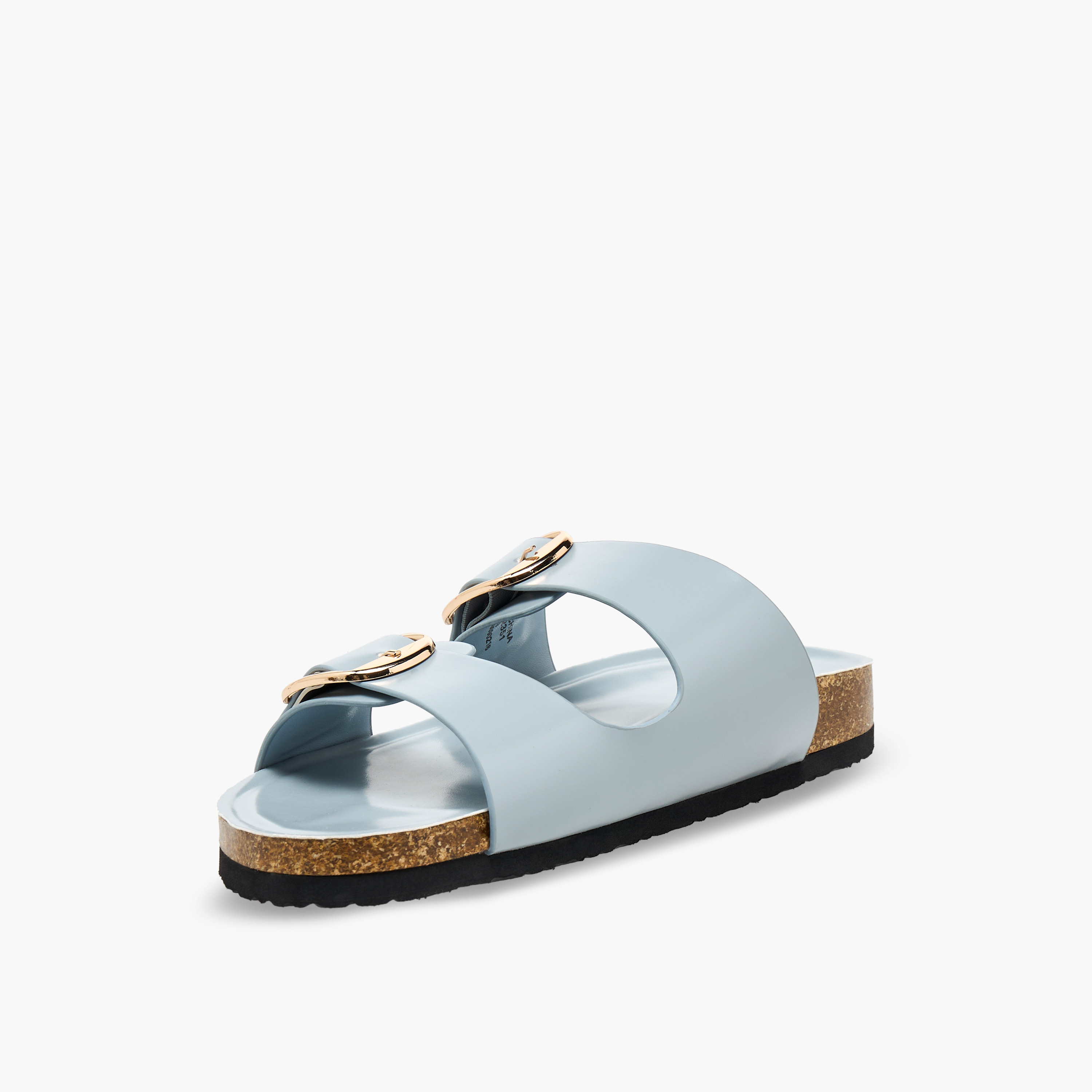 صندل سهل الارتداء بتفاصيل إبزيم للنساء من سيليست-women-shoes-sandals-flats-image-3