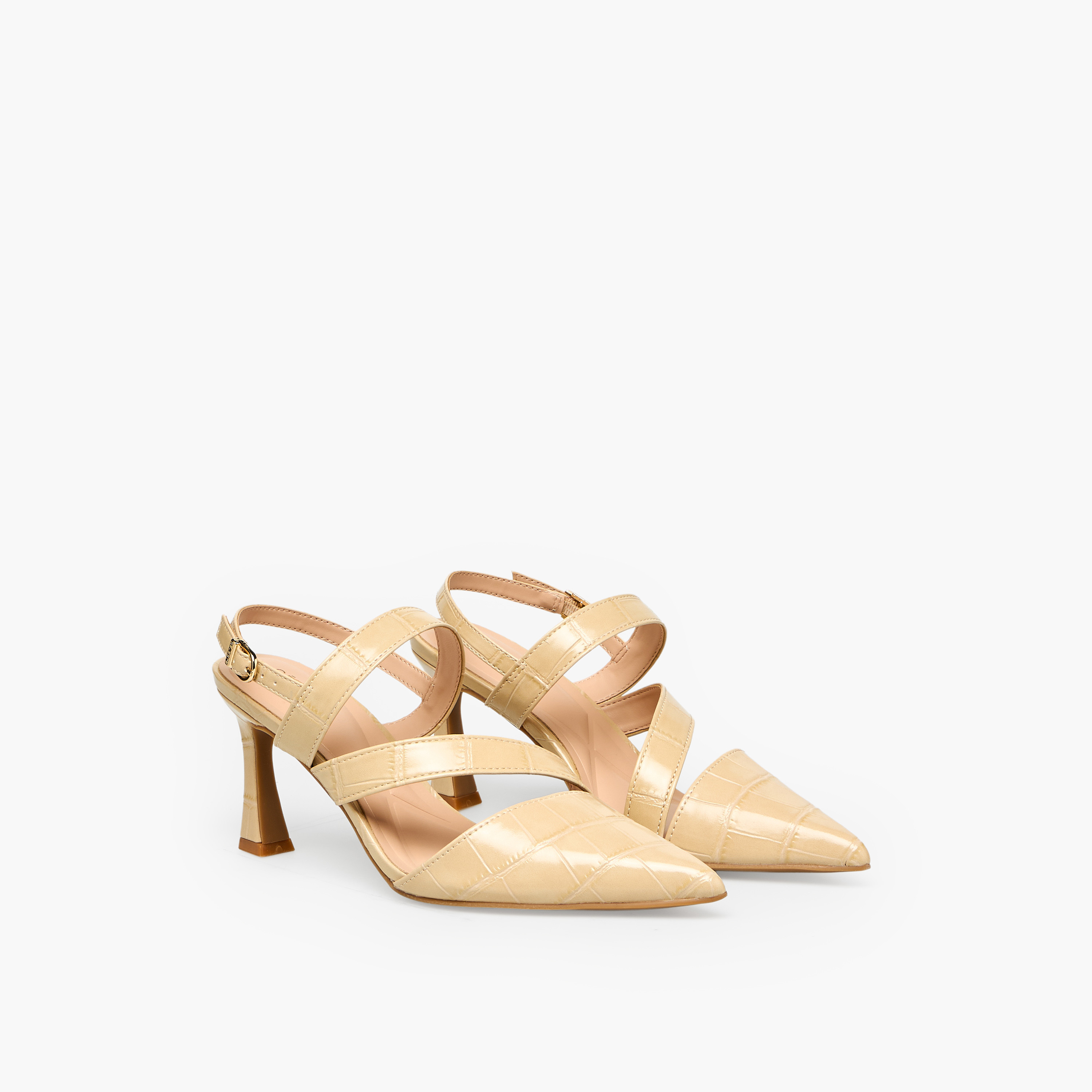صندل بكعب ستيليتو ومقدمة مدببة بارزة الملمس من سيليست-women-shoes-sandals-heeled-image-1