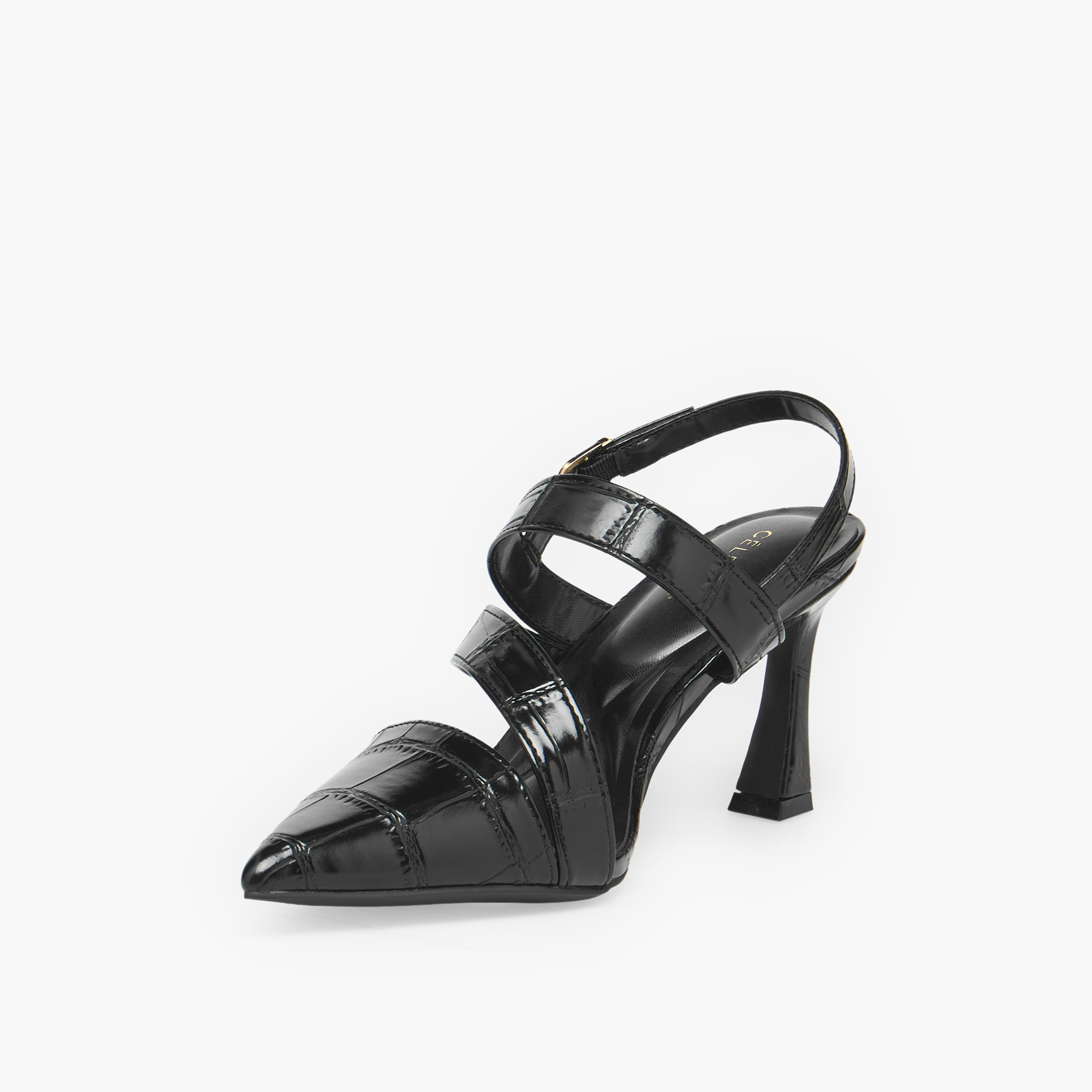 صندل بكعب ستيليتو ومقدمة مدببة بارزة الملمس من سيليست-women-shoes-sandals-heeled-image-4