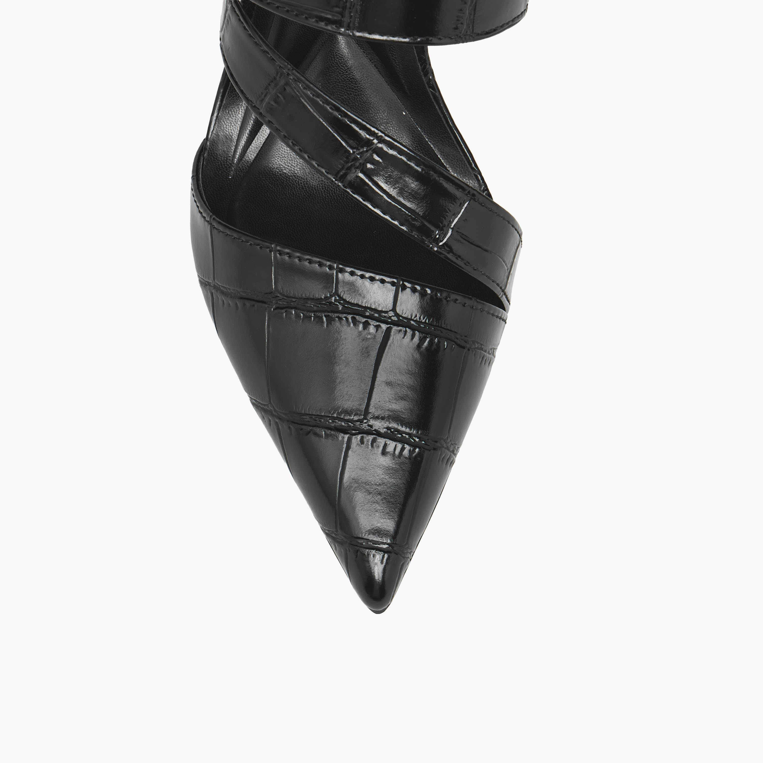 صندل بكعب ستيليتو ومقدمة مدببة بارزة الملمس من سيليست-women-shoes-sandals-heeled-image-7