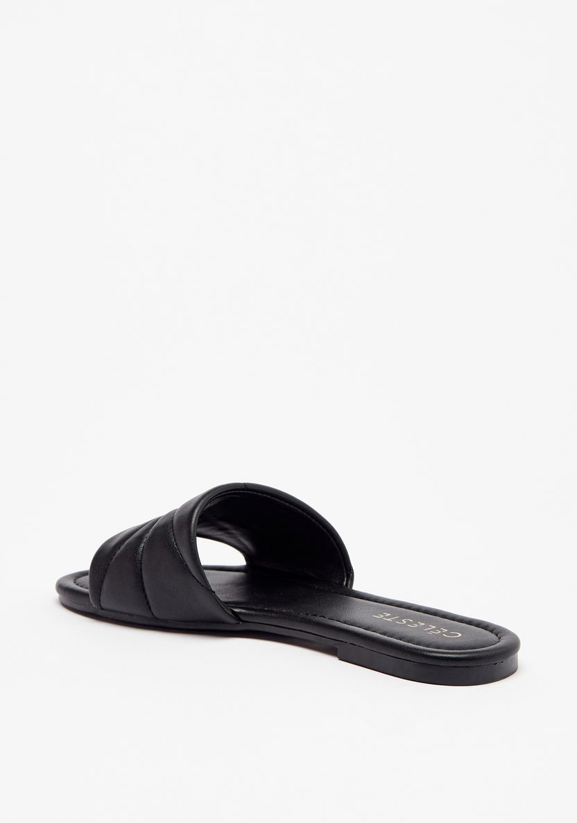 Celeste Women's Quilted Slip-On Slides-Women%27s Flat Sandals-image-1