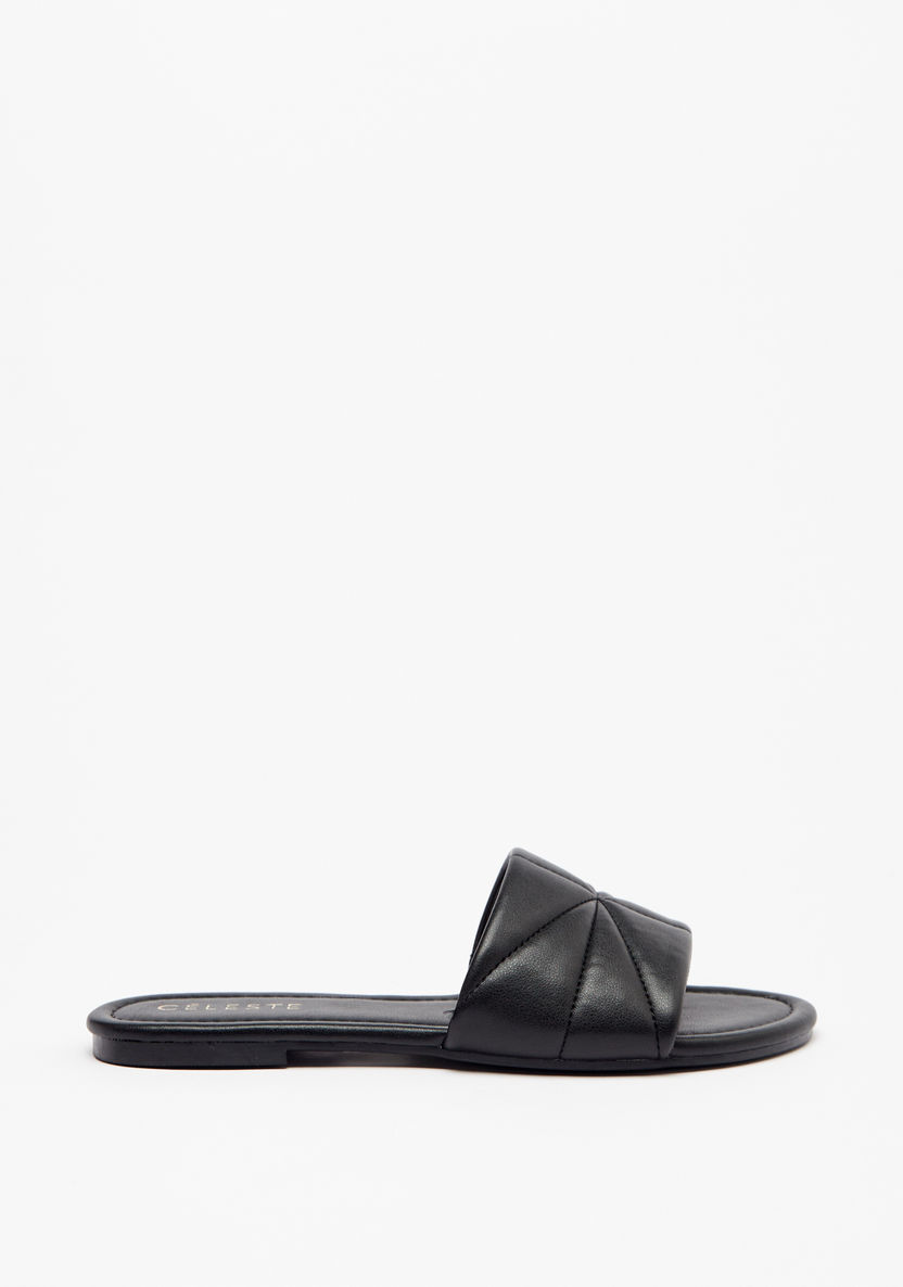 Celeste Women's Quilted Slip-On Slides-Women%27s Flat Sandals-image-2