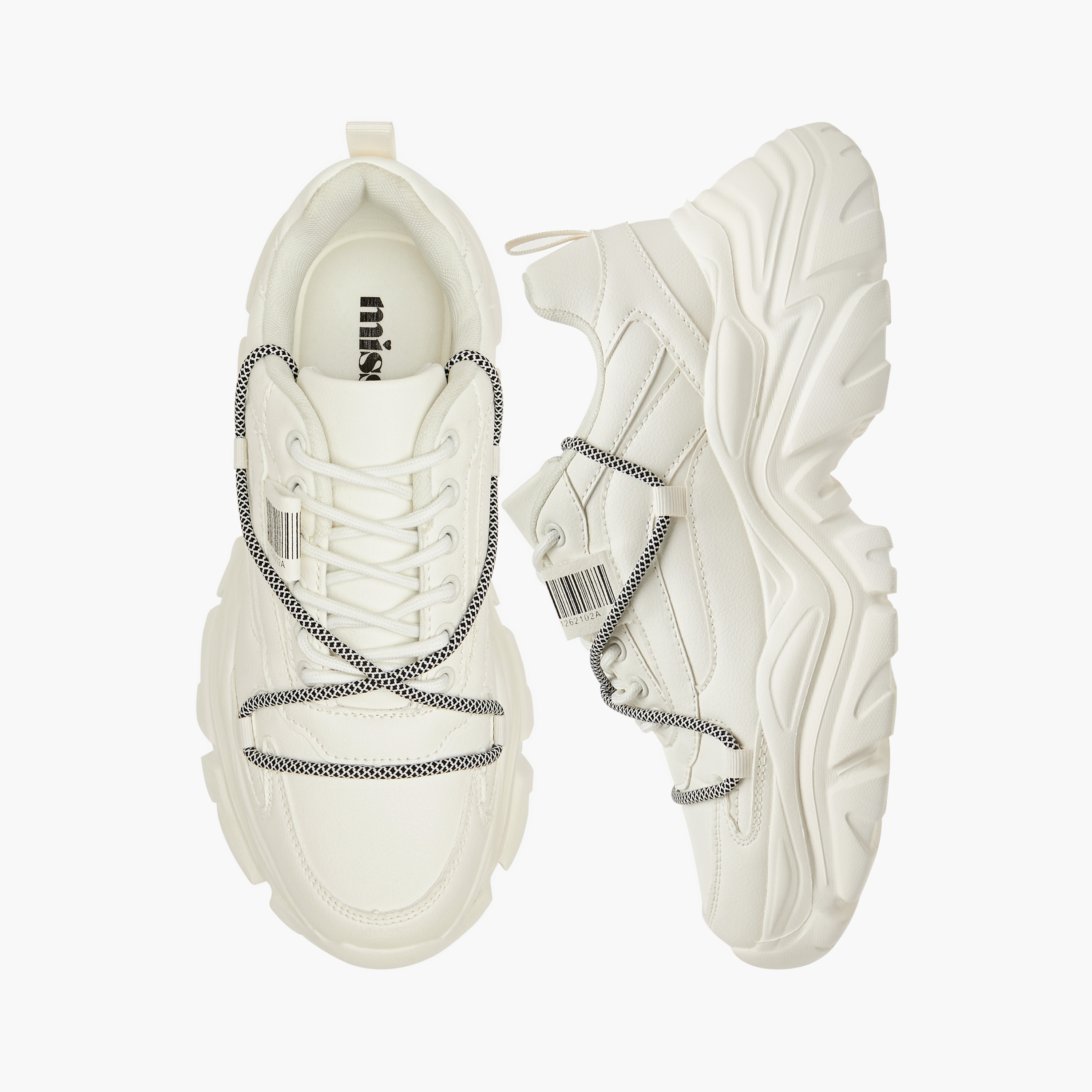 Missy Pull Tab Detail Lace-Up Ankle Sneakers-women-shoes-sneakers-image-1