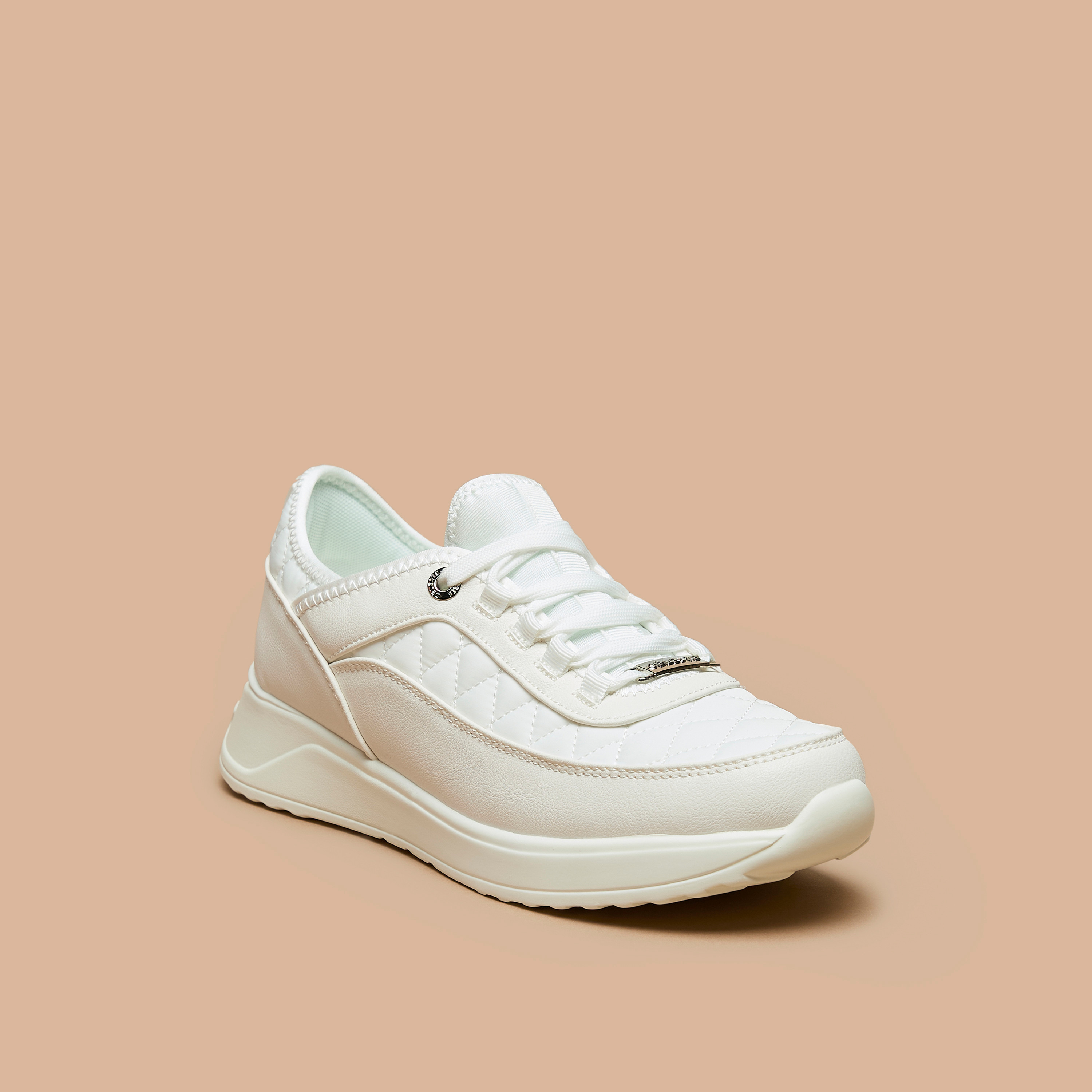 Celeste Women's Quilted Sneakers with Lace-Up Closure-women-shoes-sneakers-image-1