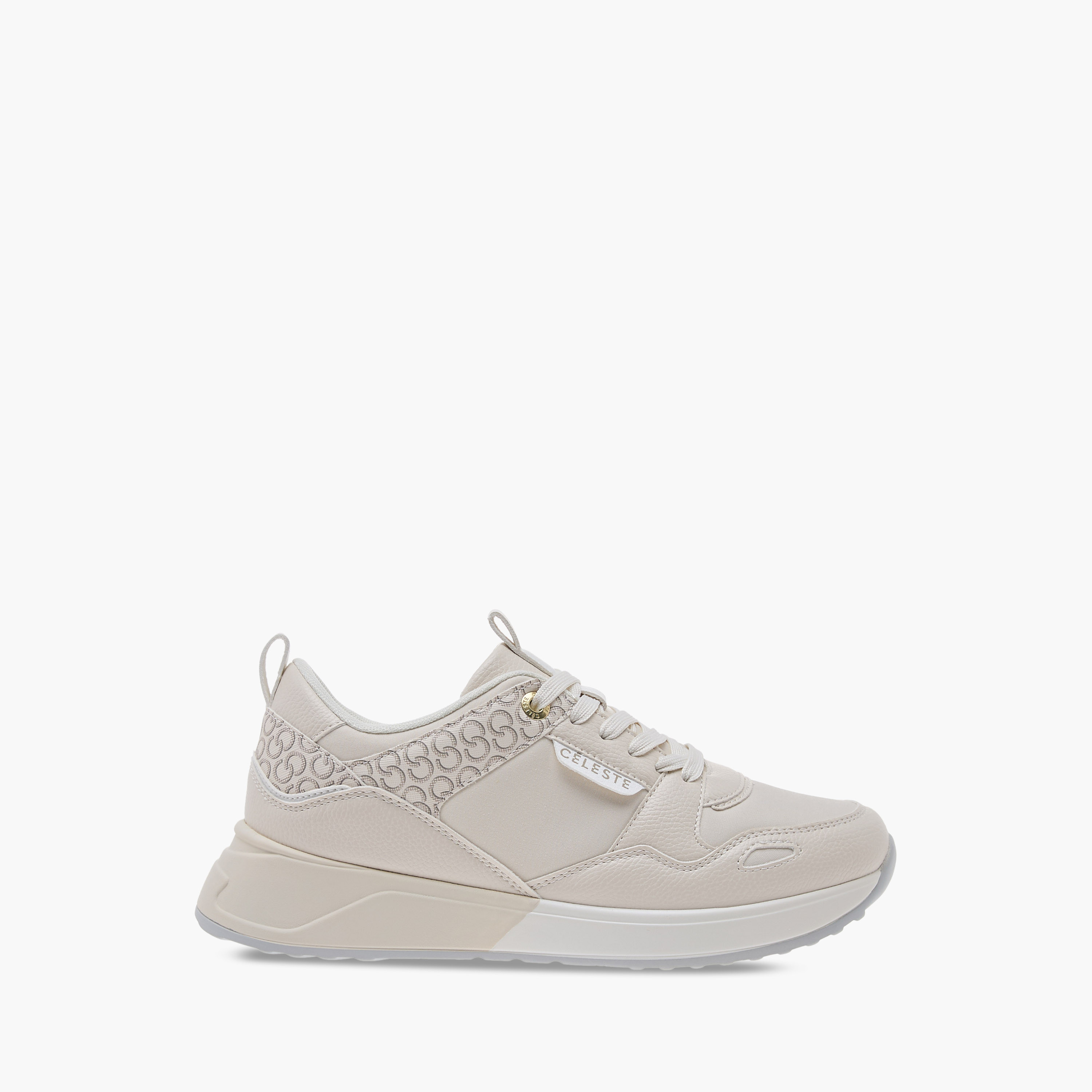 Celeste Women's Monogram Print Sneakers with Lace-Up Closure-women-shoes-sneakers-image-3