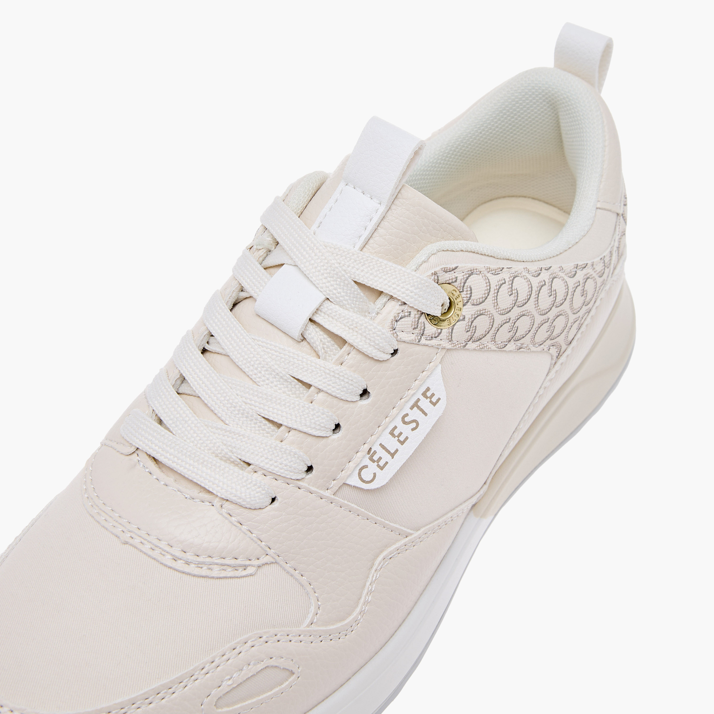 Celeste Women's Monogram Print Sneakers with Lace-Up Closure-women-shoes-sneakers-image-4