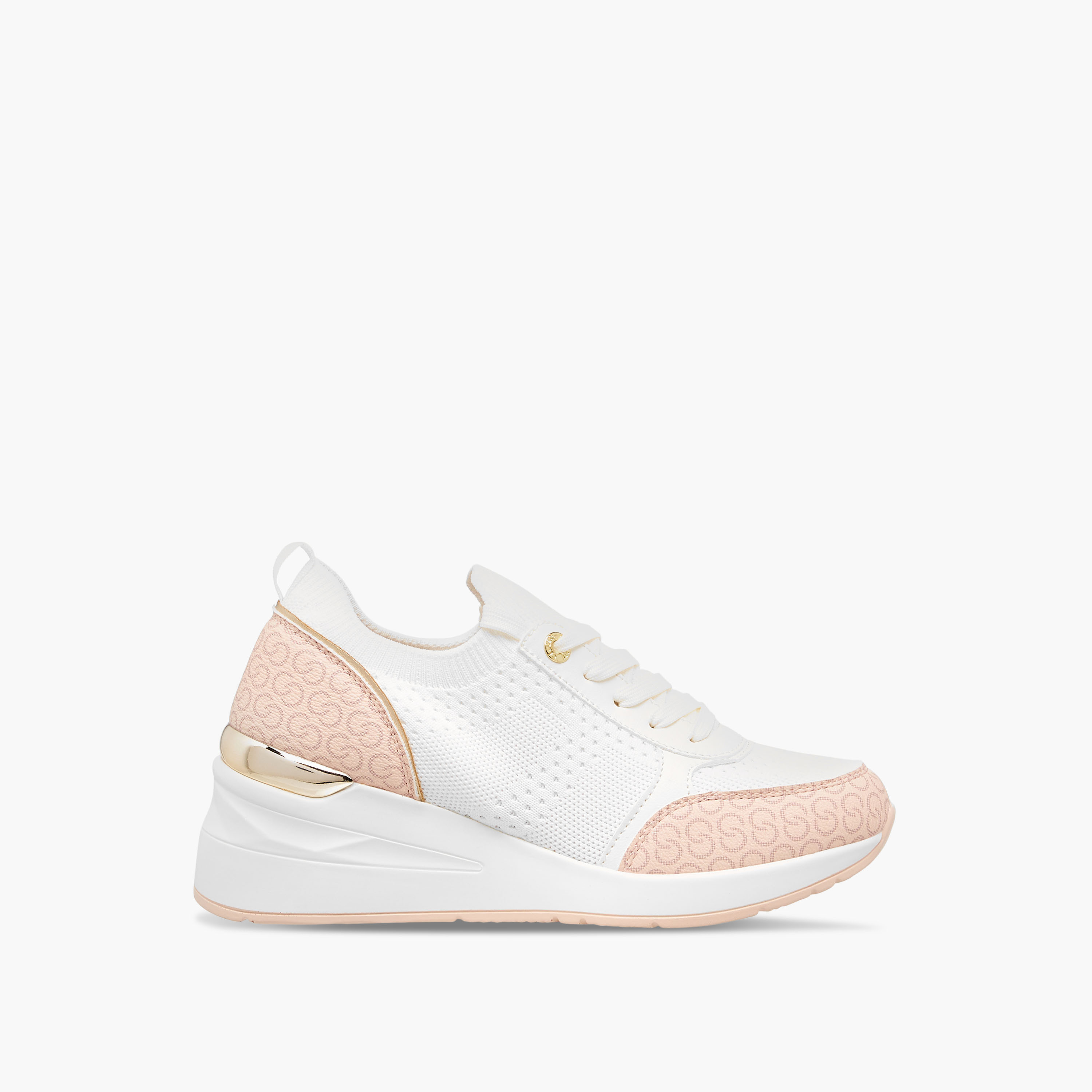 Celeste Women's Monogram Print Lace-Up Sneakers with Wedge Heel-women-shoes-sneakers-image-3