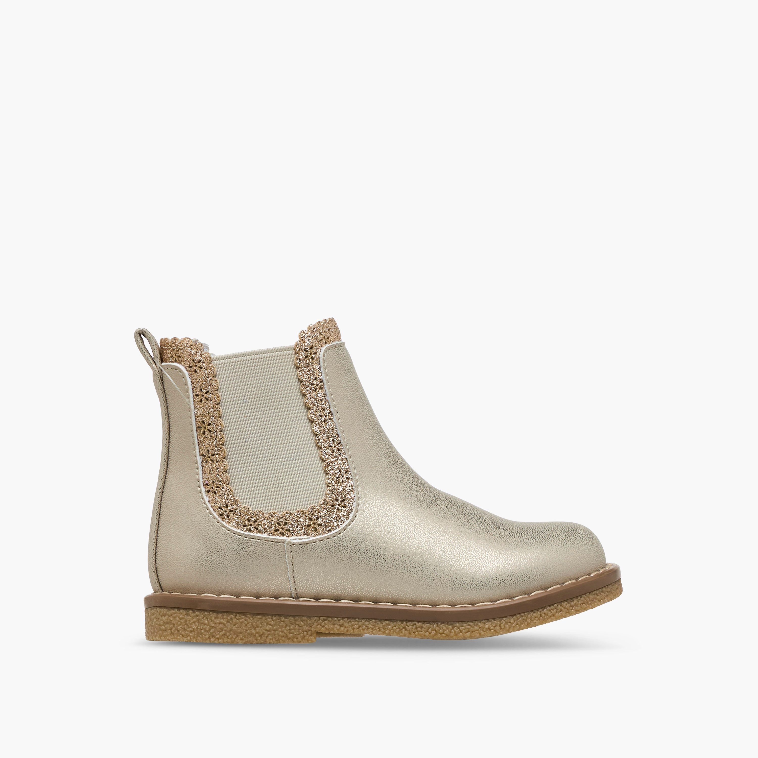 Juniors Cutout Detail Ankle Boots with Zip Closure-girls-shoes-boots-image-3