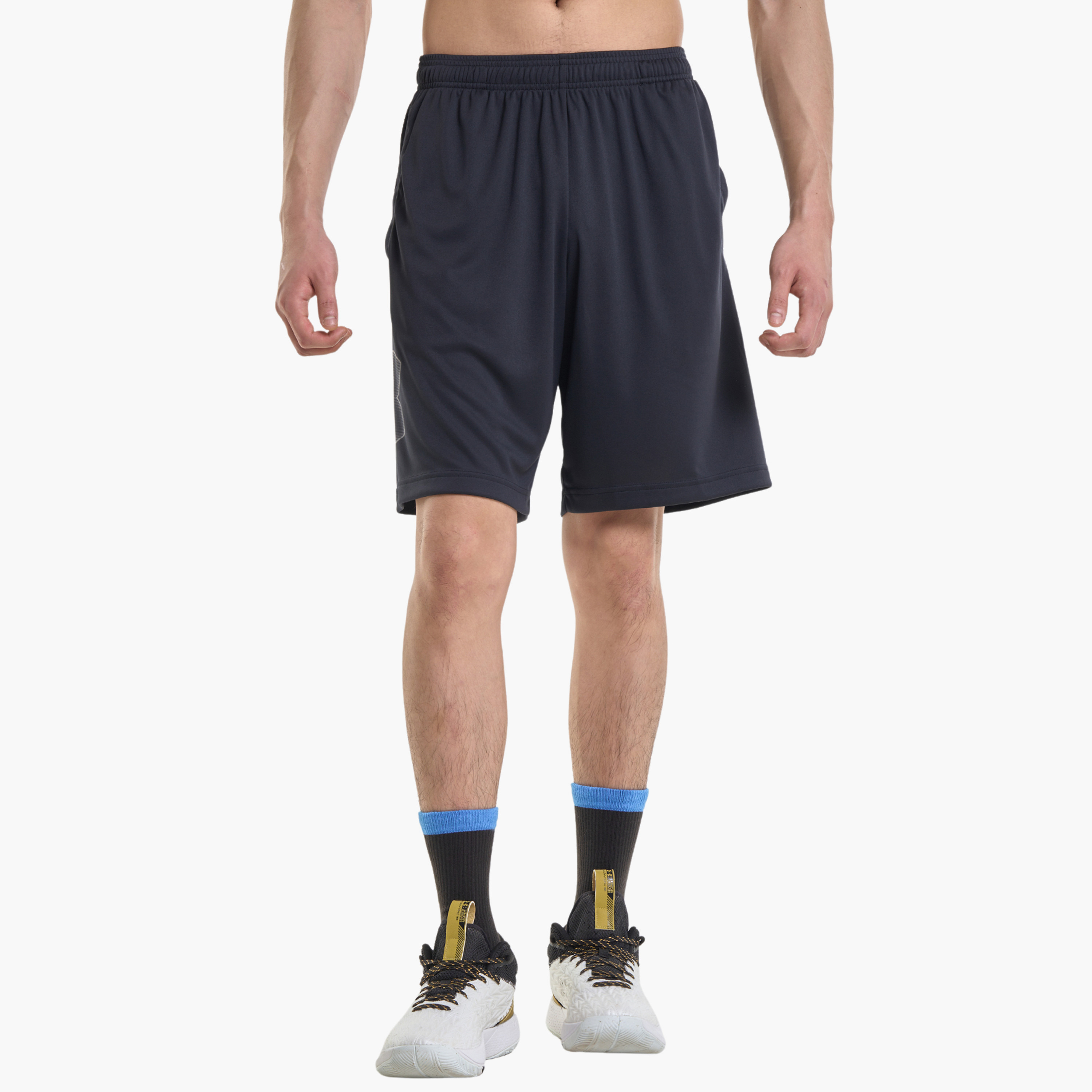 شورت متوسط الارتفاع بشعار الماركة من اندر ارمر تك | 1306443-men-clothing-bottoms-shorts-image-1