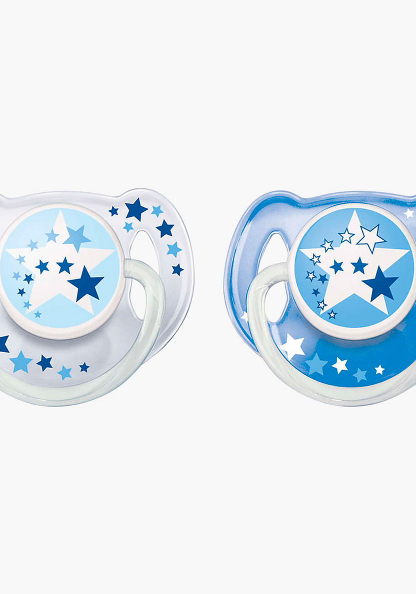 Philips Avent Silicone Soother with Glow in the Dark Handle - Set of 2-Pacifiers-image-1