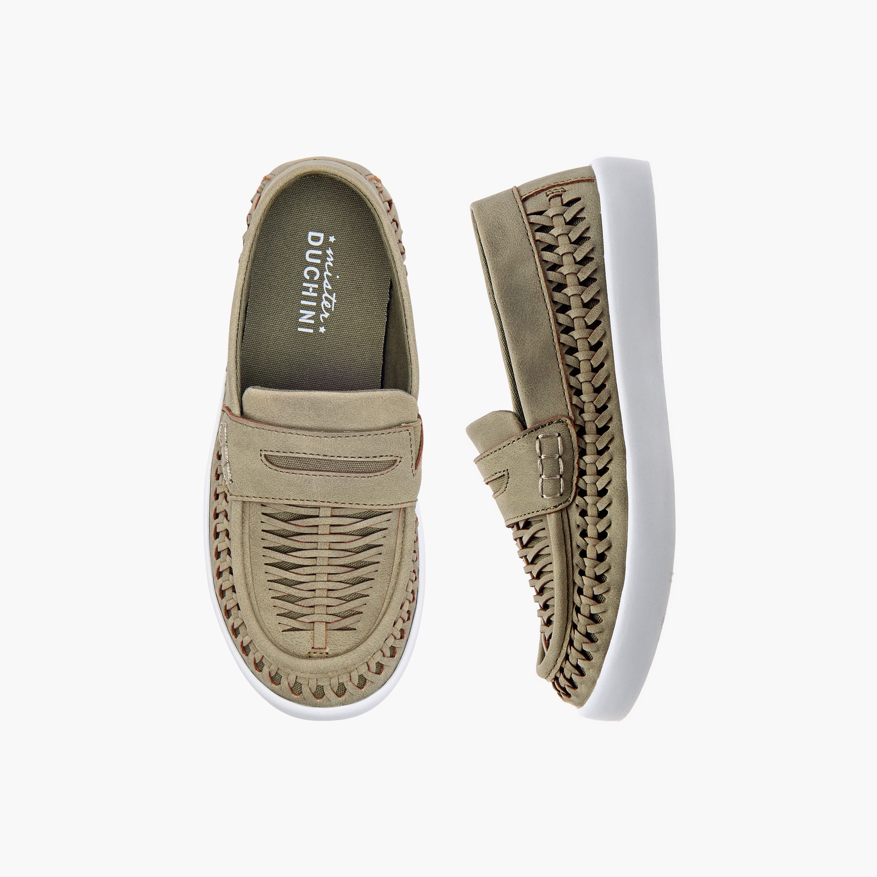Mister Duchini Weave Textured Slip-On Loafers-boys-shoes-loafers-image-6