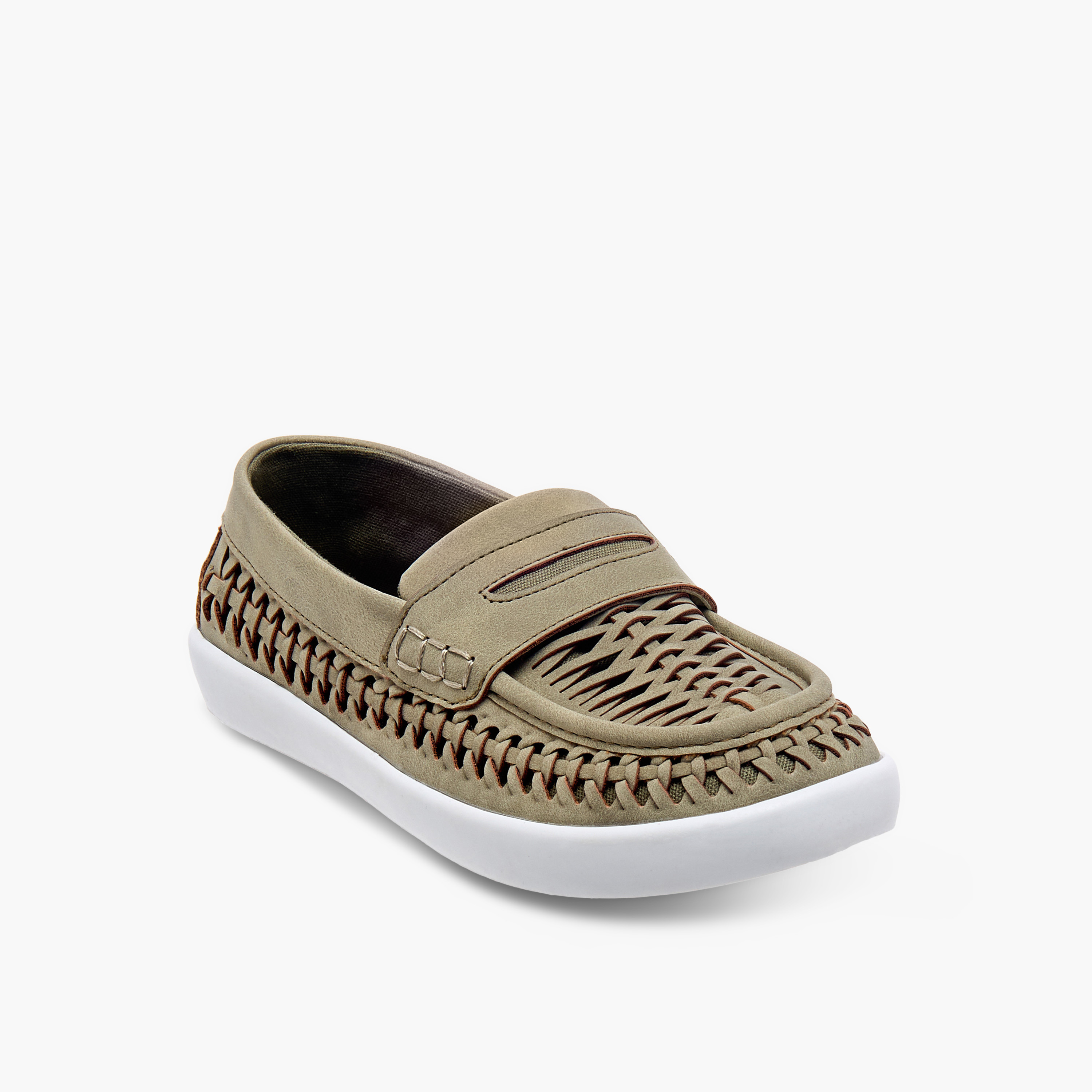 Mister Duchini Weave Textured Slip-On Loafers-boys-shoes-loafers-image-7