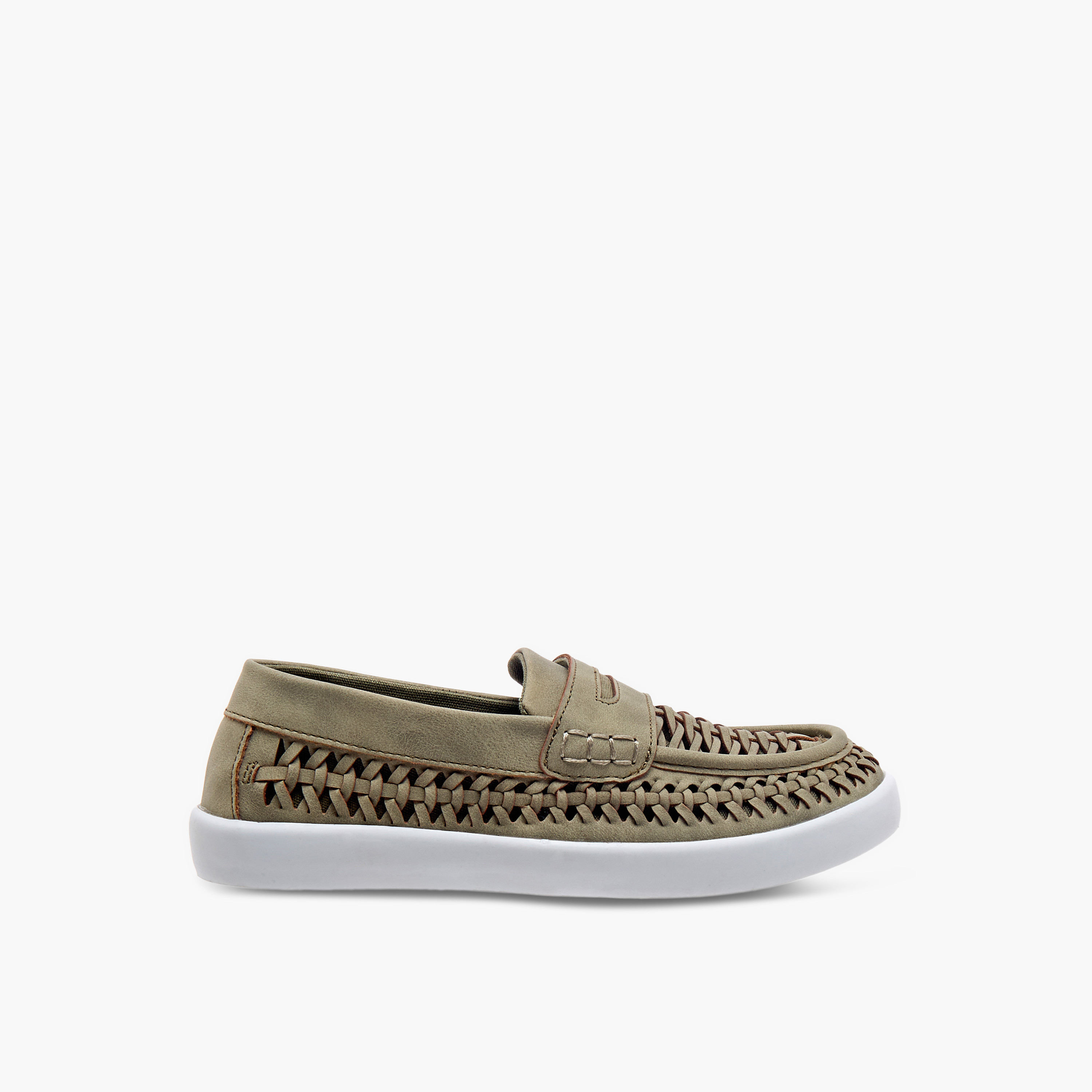 Mister Duchini Weave Textured Slip-On Loafers-boys-shoes-loafers-image-3