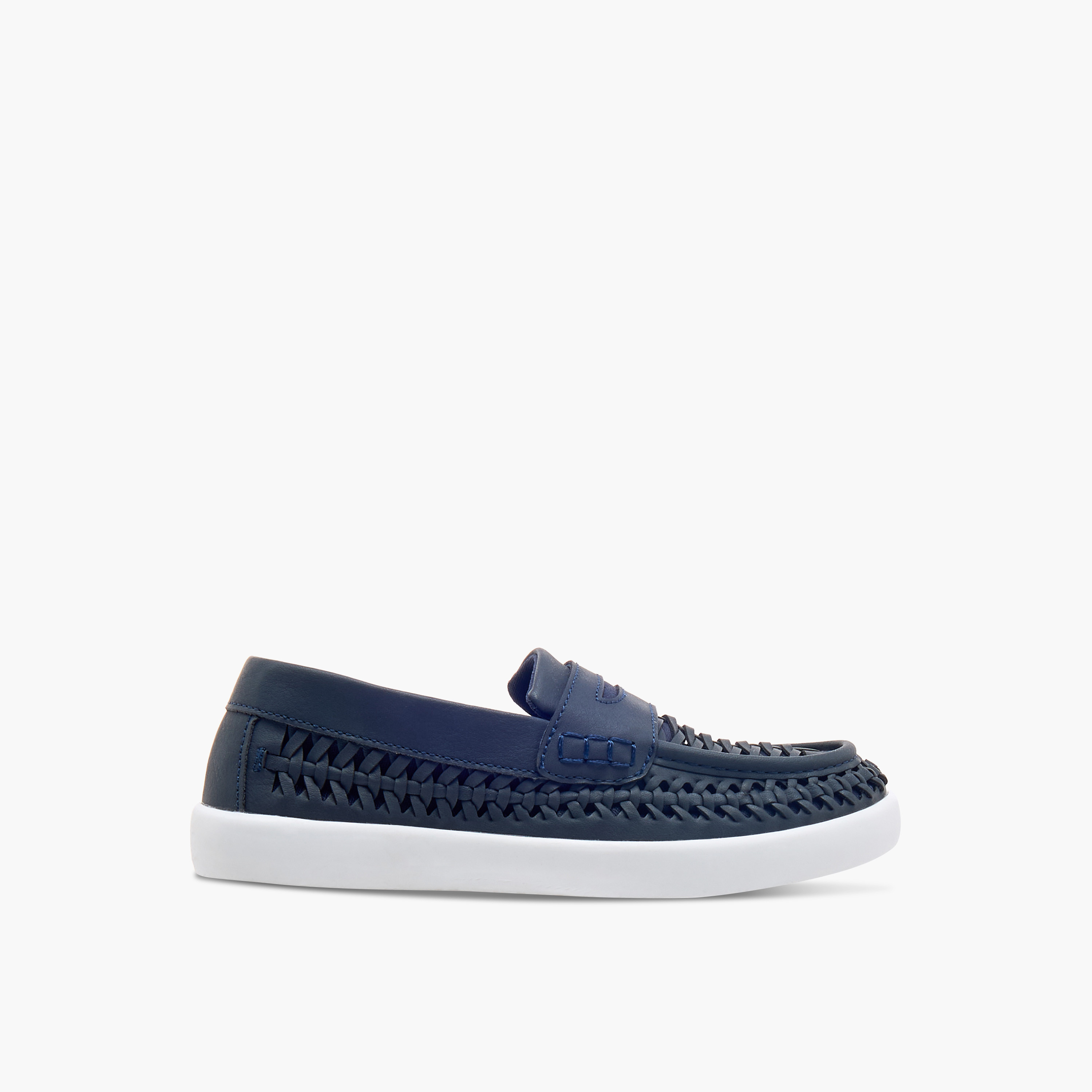 Mister Duchini Weave Textured Slip-On Loafers-boys-shoes-loafers-image-3