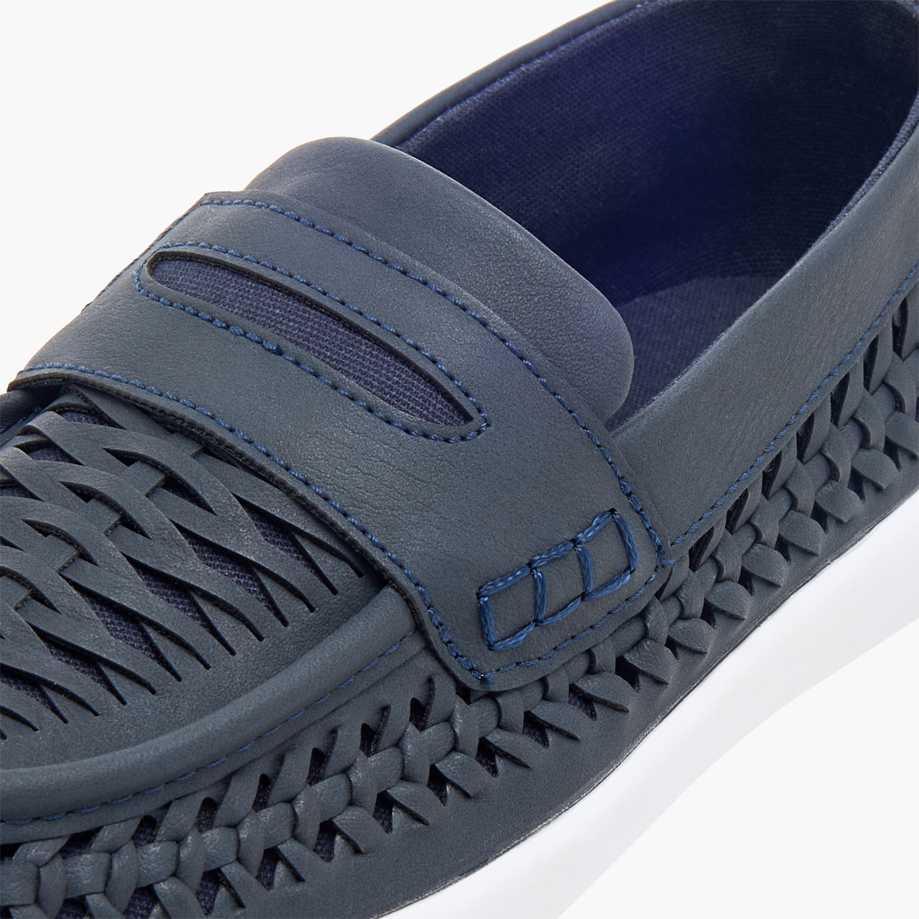 Mister Duchini Weave Textured Slip-On Loafers-boys-shoes-loafers-image-4