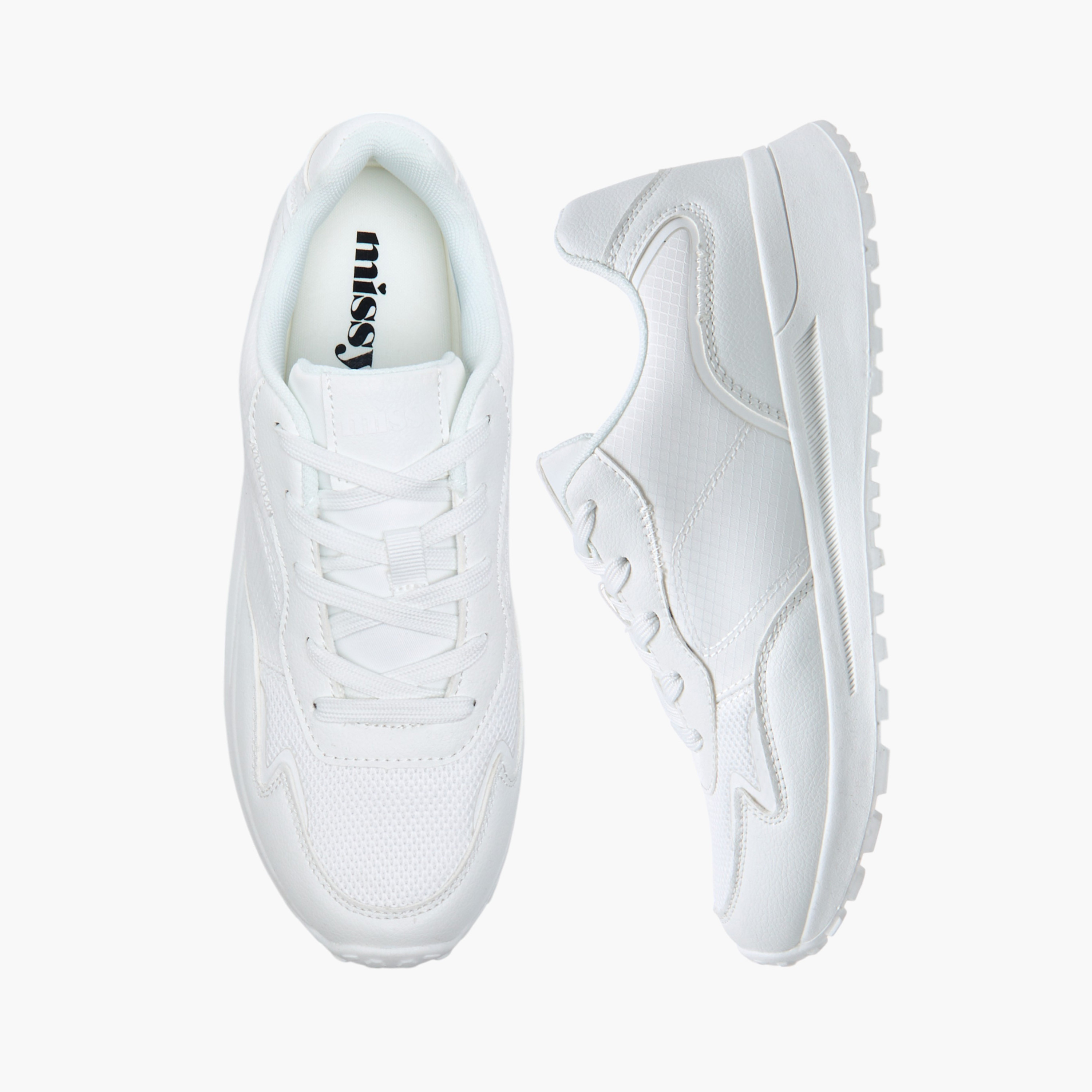 حذاء سنيكرز فلاي نيت بارز الملمس برباط إغلاق من ميسي-women-shoes-sneakers-image-1