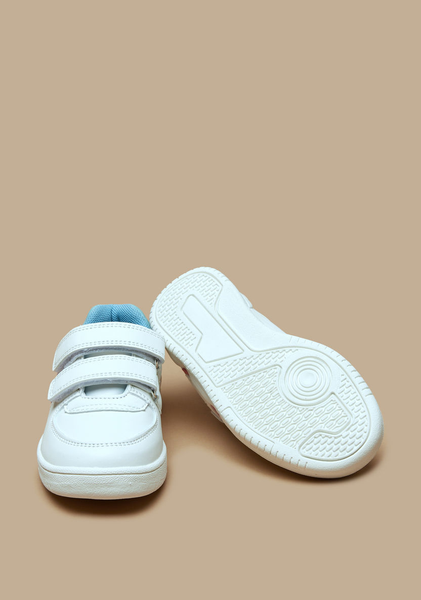 Barefeet Panelled Sneakers with Hook and Loop Closure-Girl%27s Sneakers-image-2
