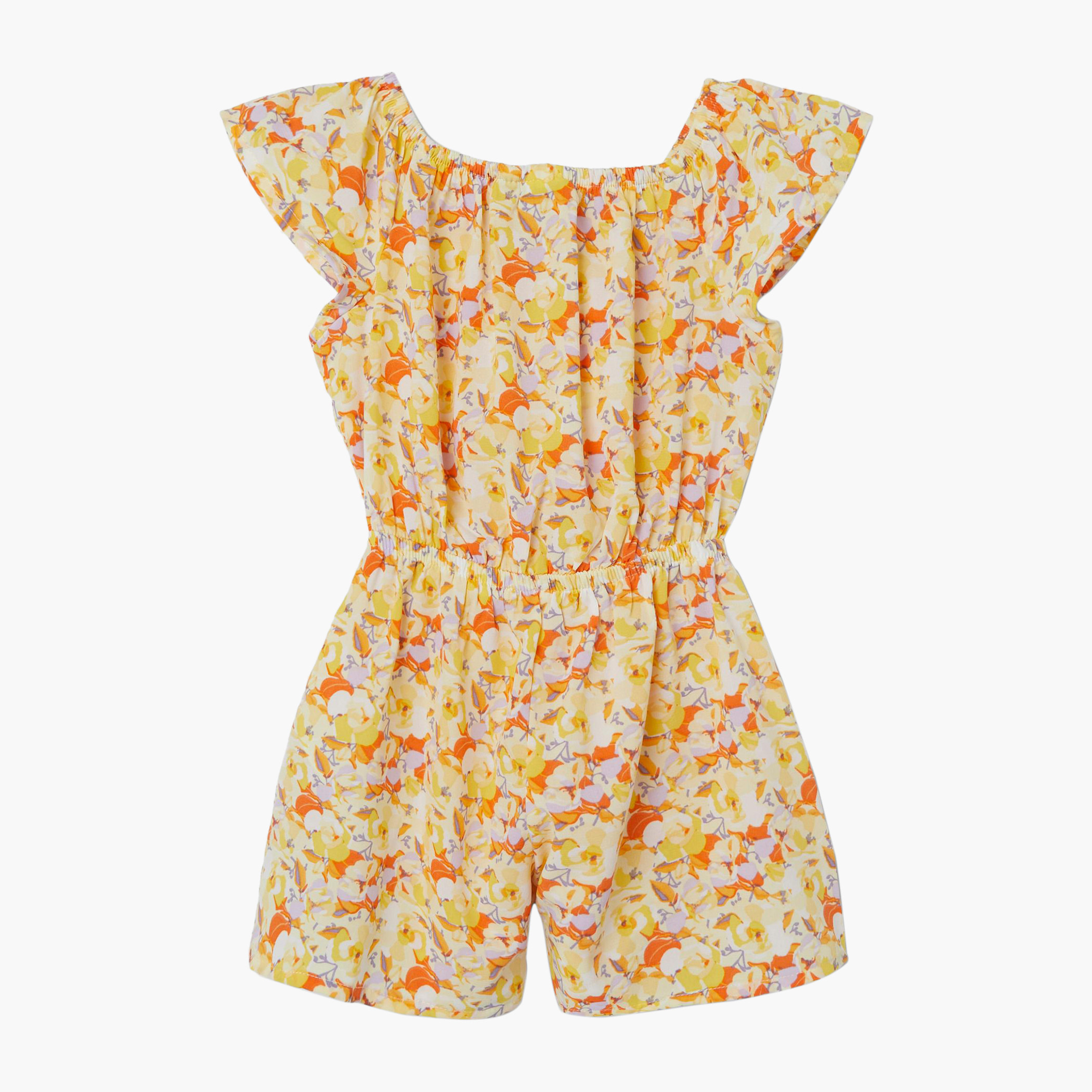 Name It All Over Print Sleeveless Playsuit