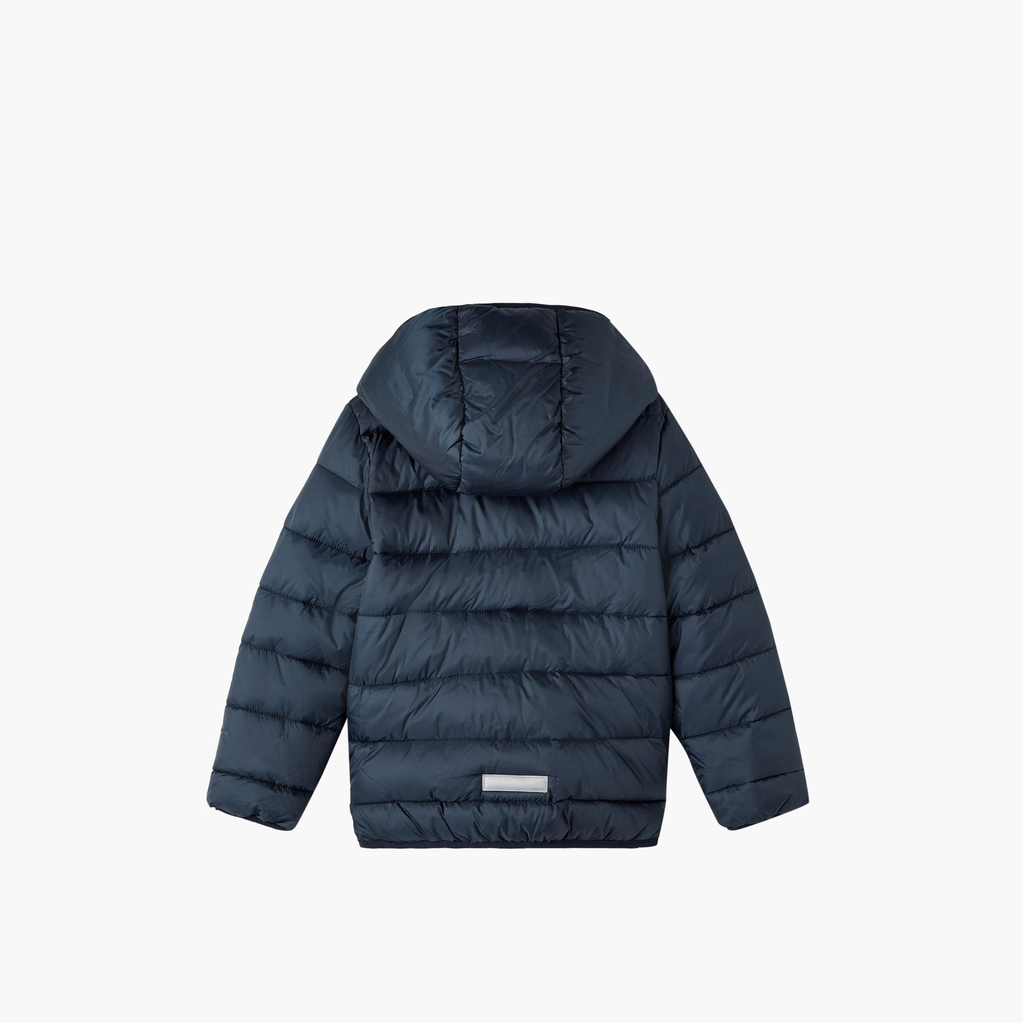 Name It Colourblock Puffer Jacket with Hood and Long Sleeves-boys-clothing-jacketsandcoats-image-2