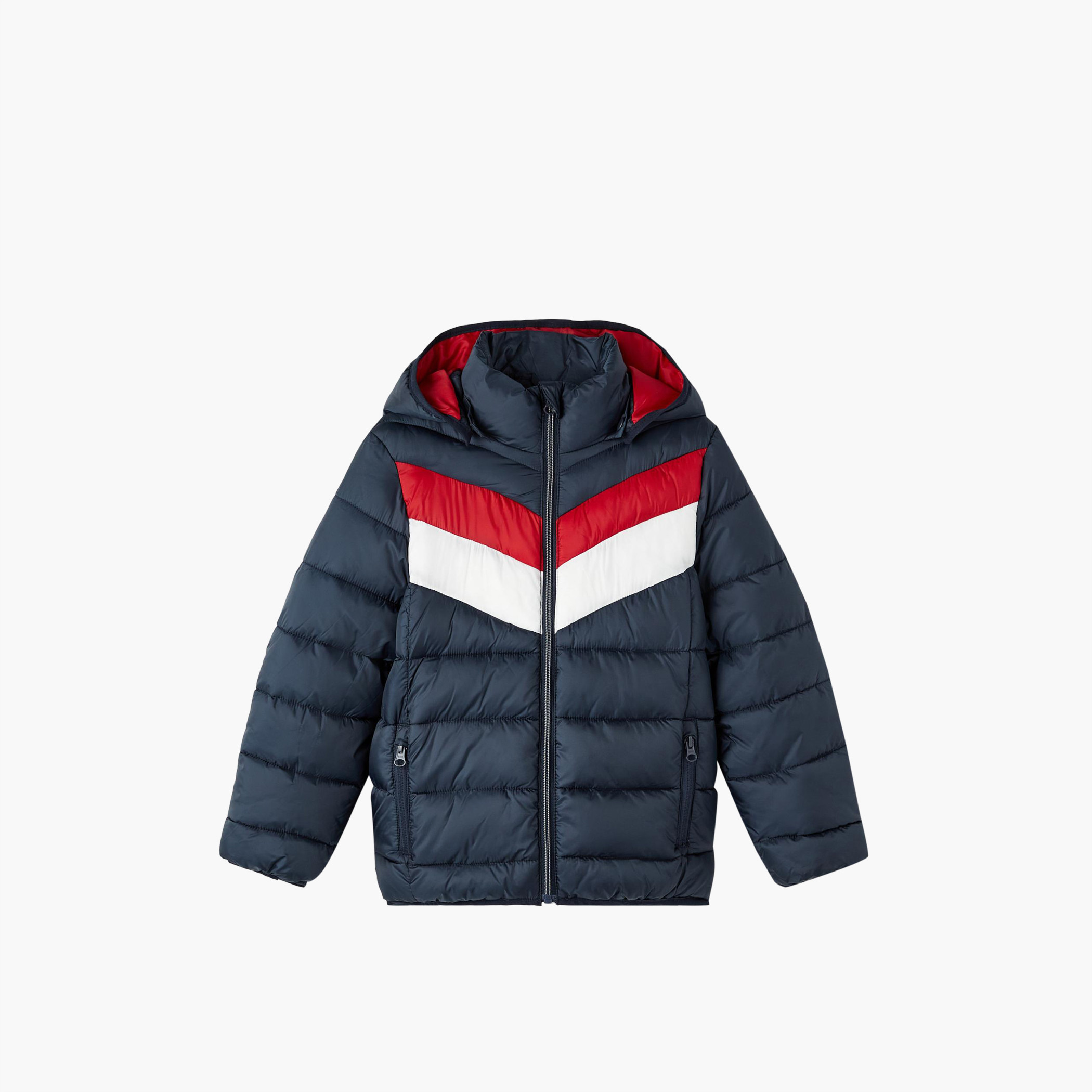 Name It Colourblock Puffer Jacket with Hood and Long Sleeves-boys-clothing-jacketsandcoats-image-4