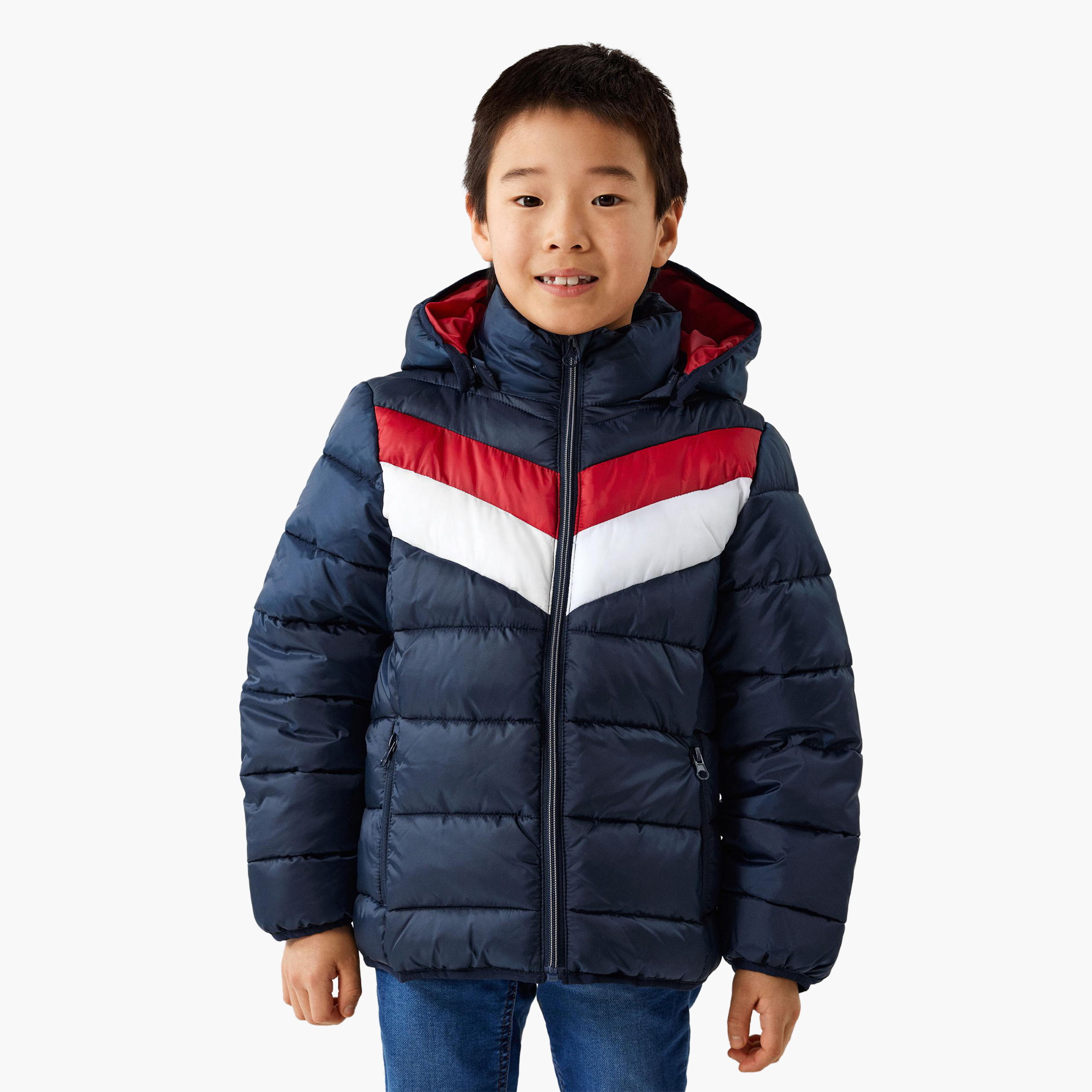 Name It Colourblock Puffer Jacket with Hood and Long Sleeves-boys-clothing-jacketsandcoats-image-7