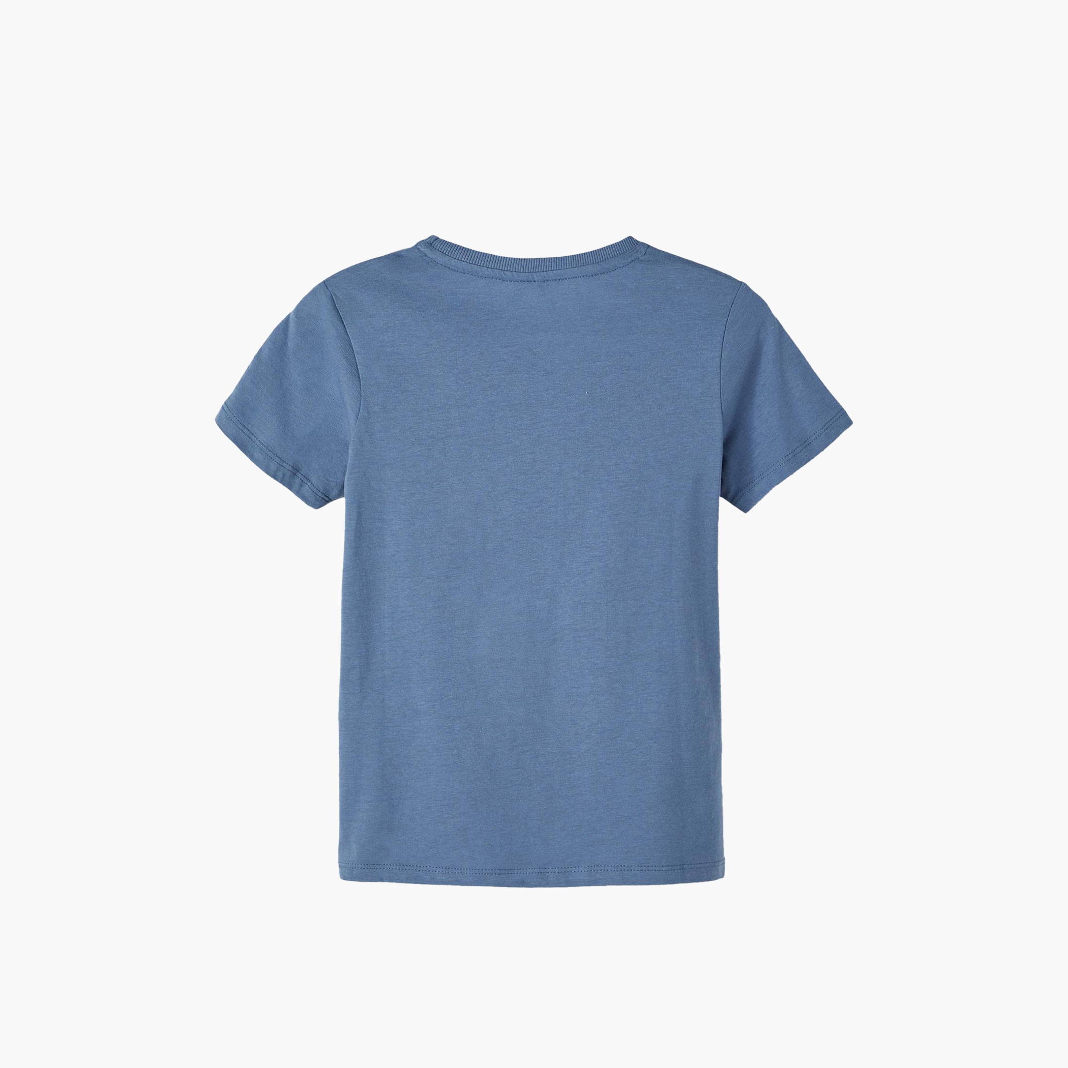 تيشيرت بياقة ضيقة وأكمام قصيرة وطبعات رائد فضاء من نيم أت-boys-clothing-tshirtsandpolos-image-2