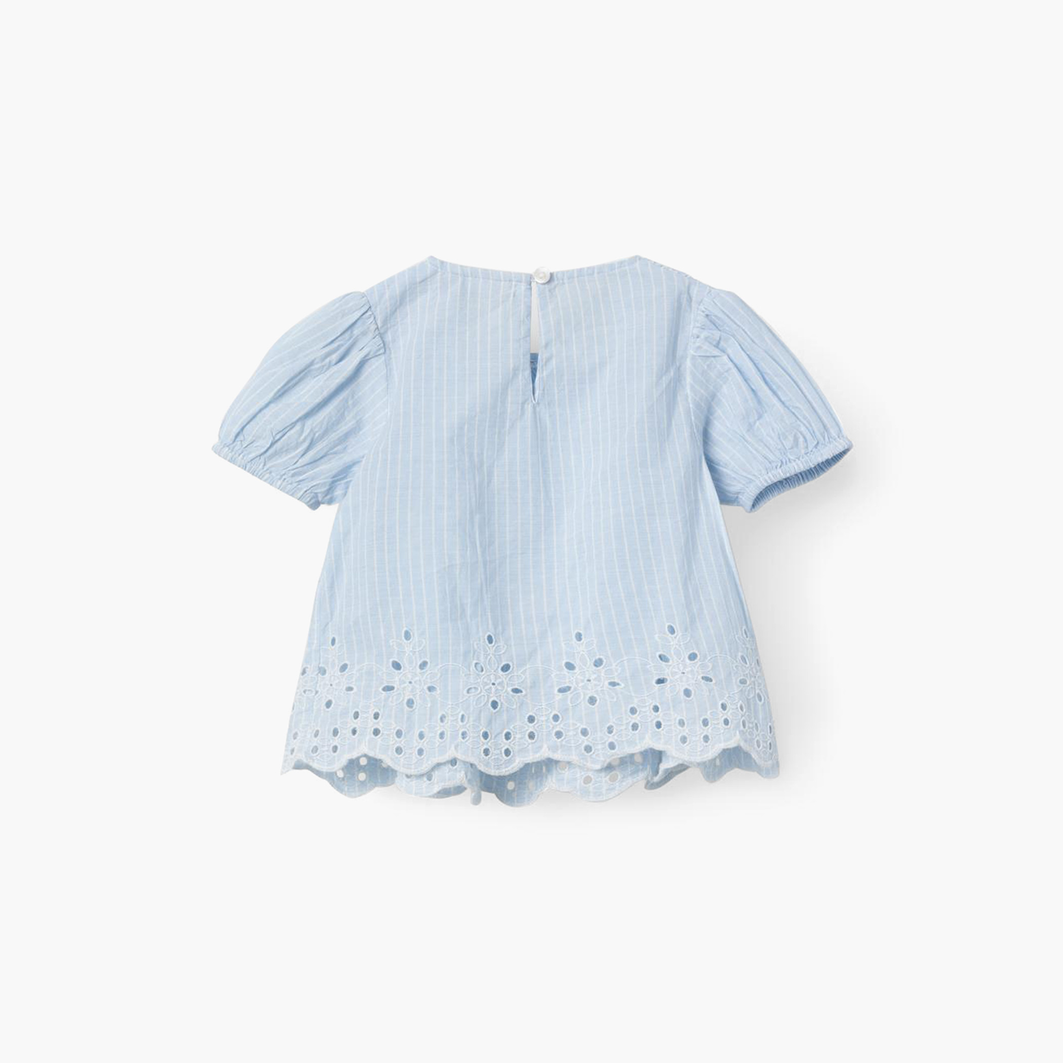 بلوزة شيفلي بارزة الملمس بياقة مربعة وأكمام قصيرة من نيم إت-girls-clothing-blousesandshirts-image-2