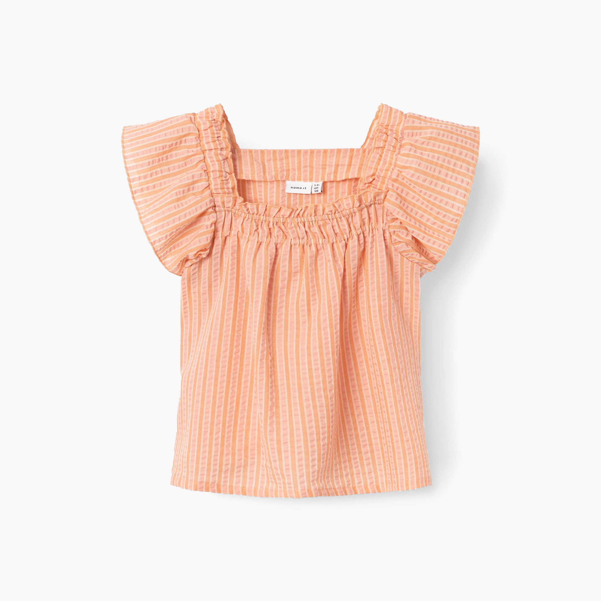Name It Striped Top with Flutter Sleeves-girls-clothing-blousesandshirts-image-1