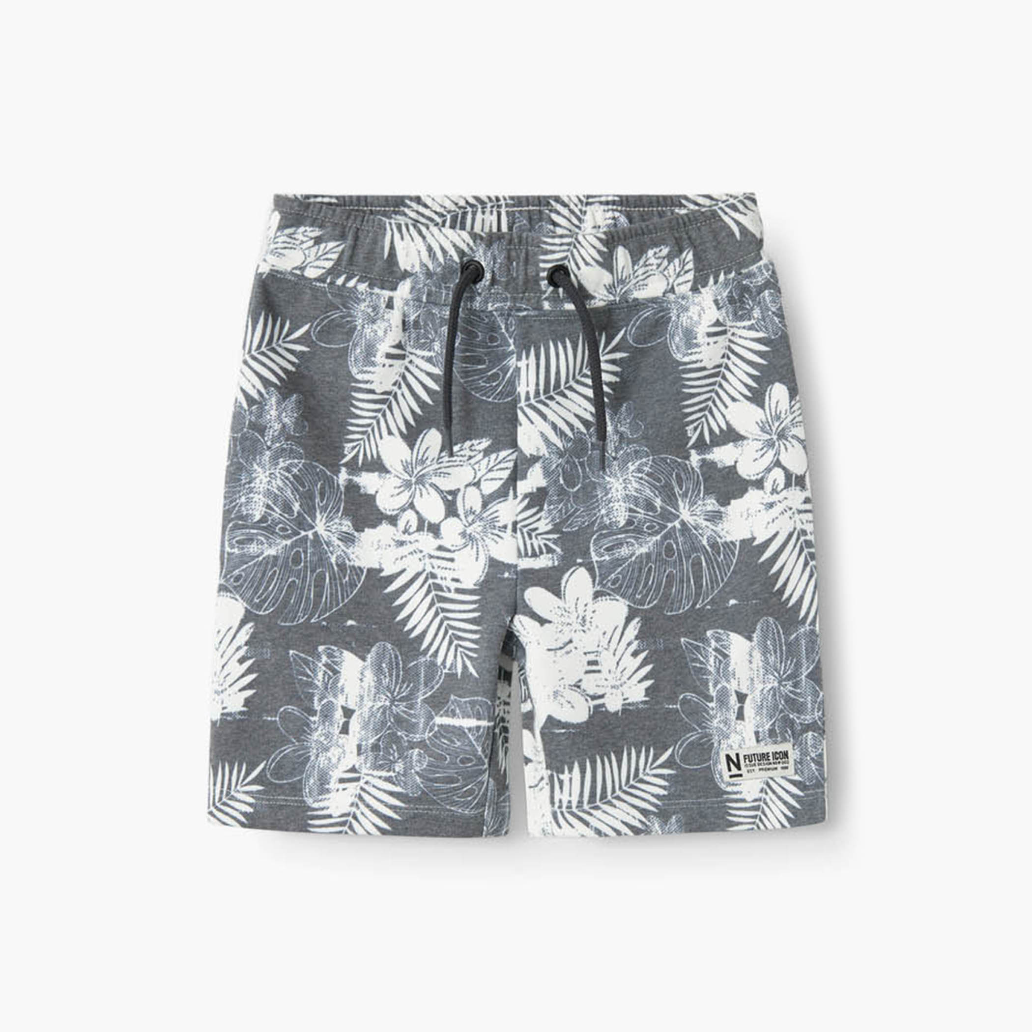 شورت بطبعات ورق شجر برباط إغلاق من نيم إت-boys-clothing-bottoms-shorts-image-3