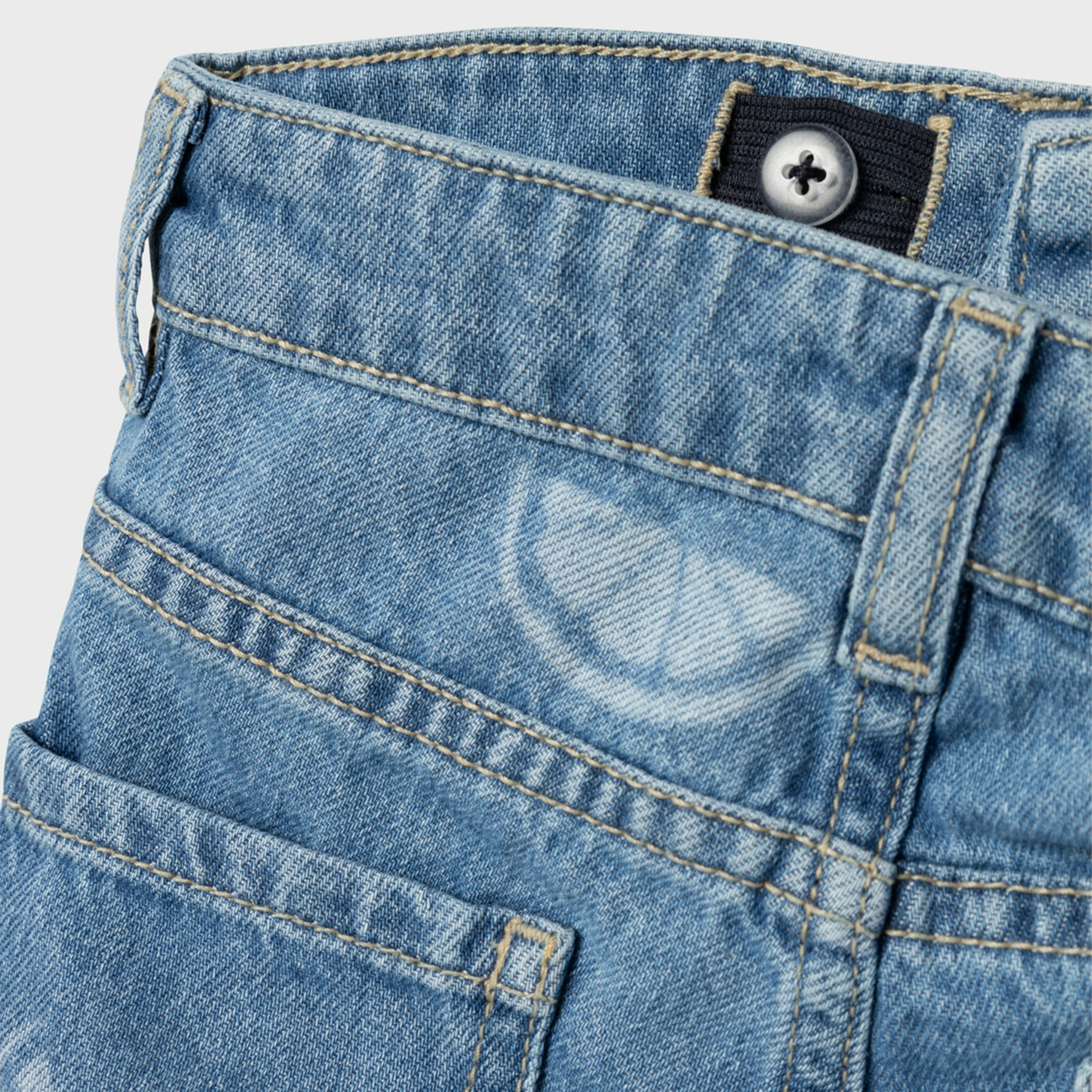 Name It Girls' Denim Shorts with Button Closure-girls-clothing-bottoms-shorts-image-2
