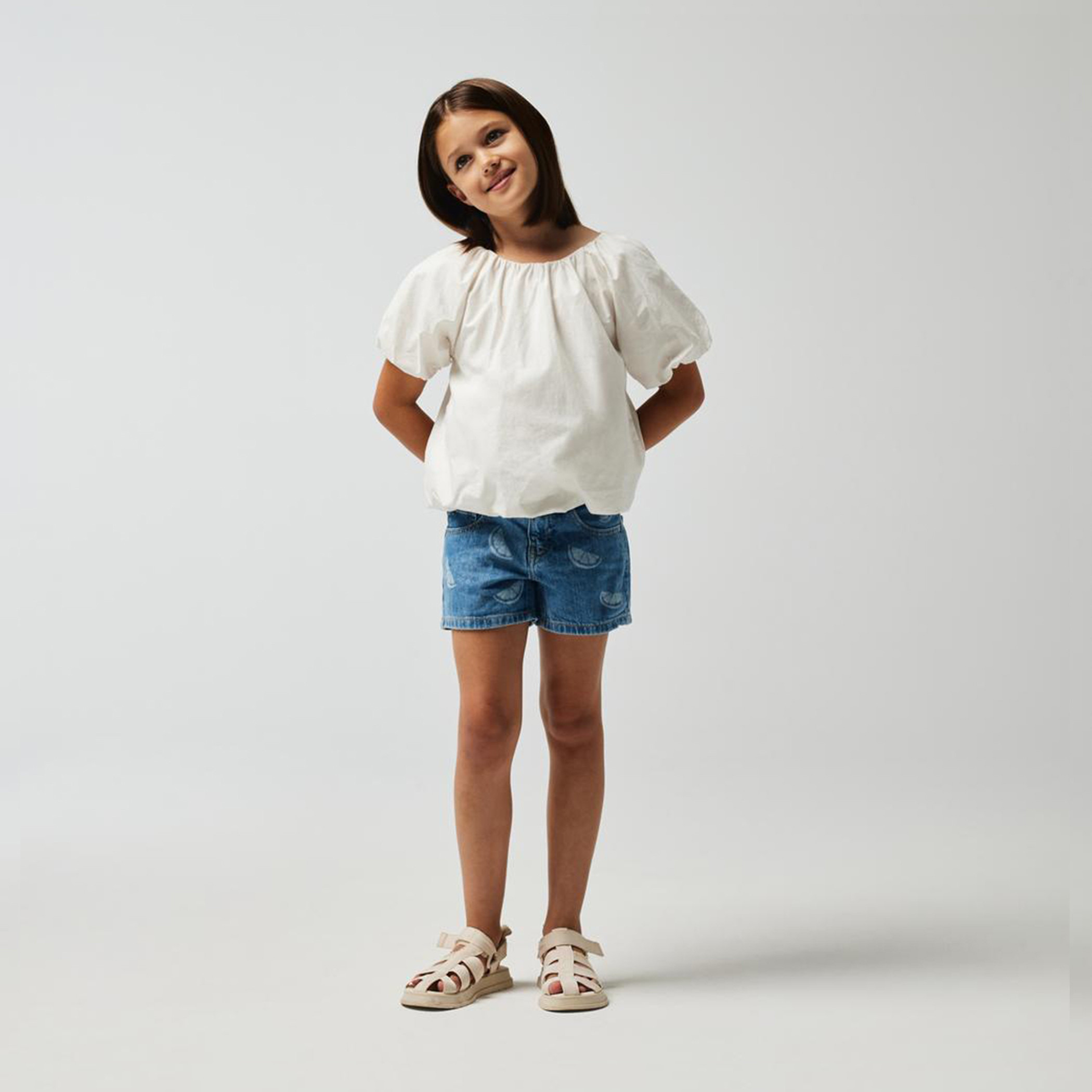 Buy Name It Girls Denim Shorts with Button Closure Online Babyshop UAE