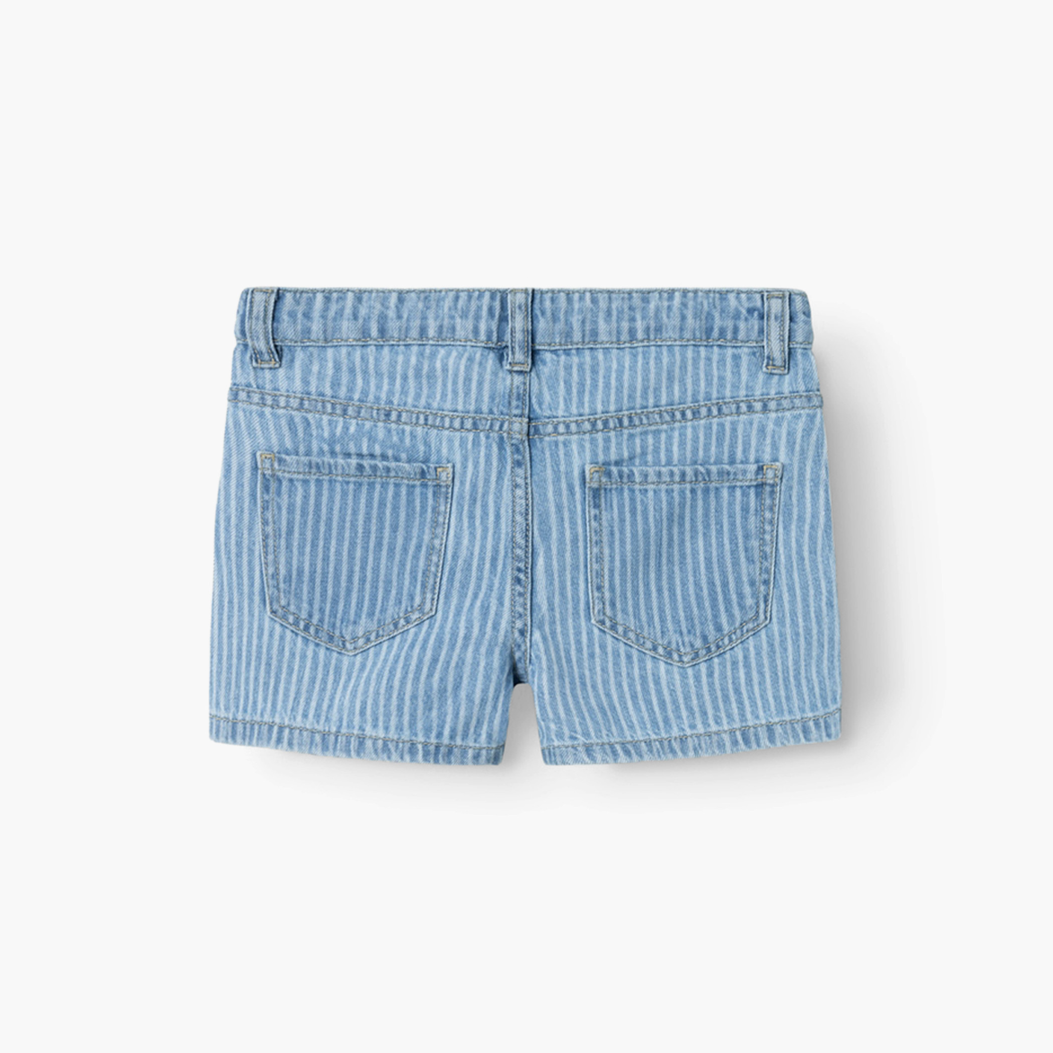 Name It Girls' Denim Shorts with Button Closure-girls-clothing-bottoms-shorts-image-2