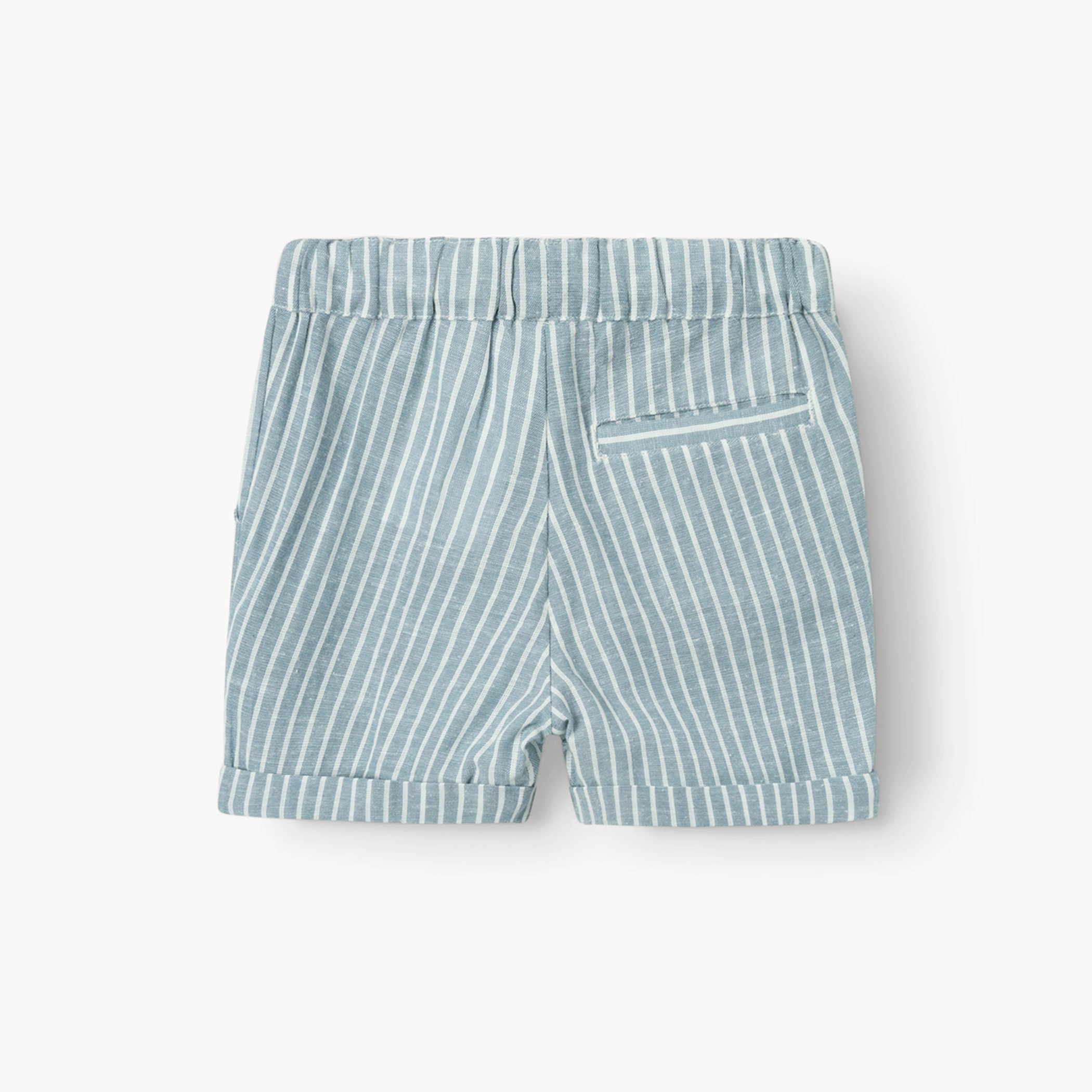 شورت مخطط برباط إغلاق وخصر قابل للتعديل من نيم إت-baby-boys-clothing-bottoms-shorts-image-2