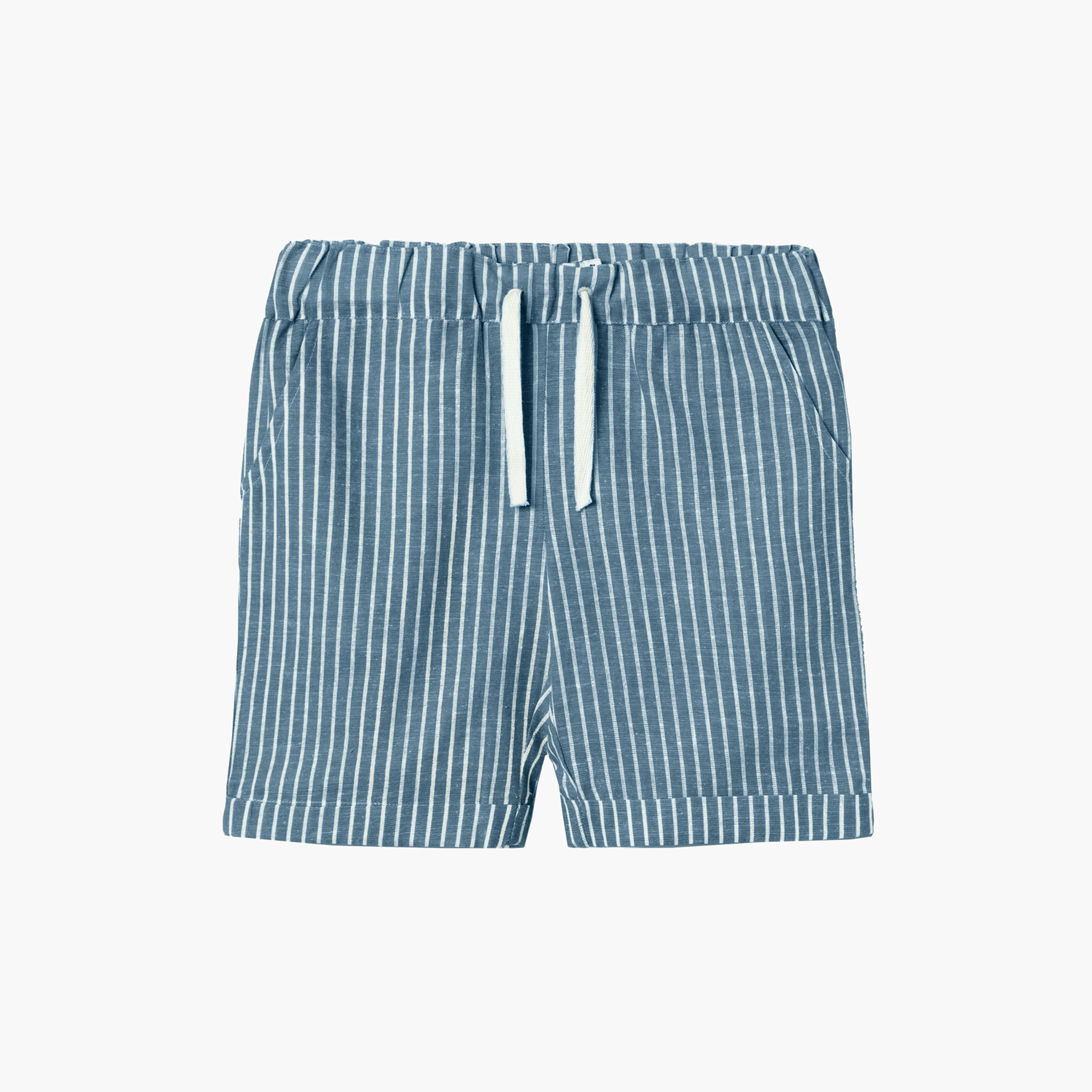 Name It Striped Shorts with Drawstring Closure and Pockets-boys-clothing-bottoms-shorts-image-1