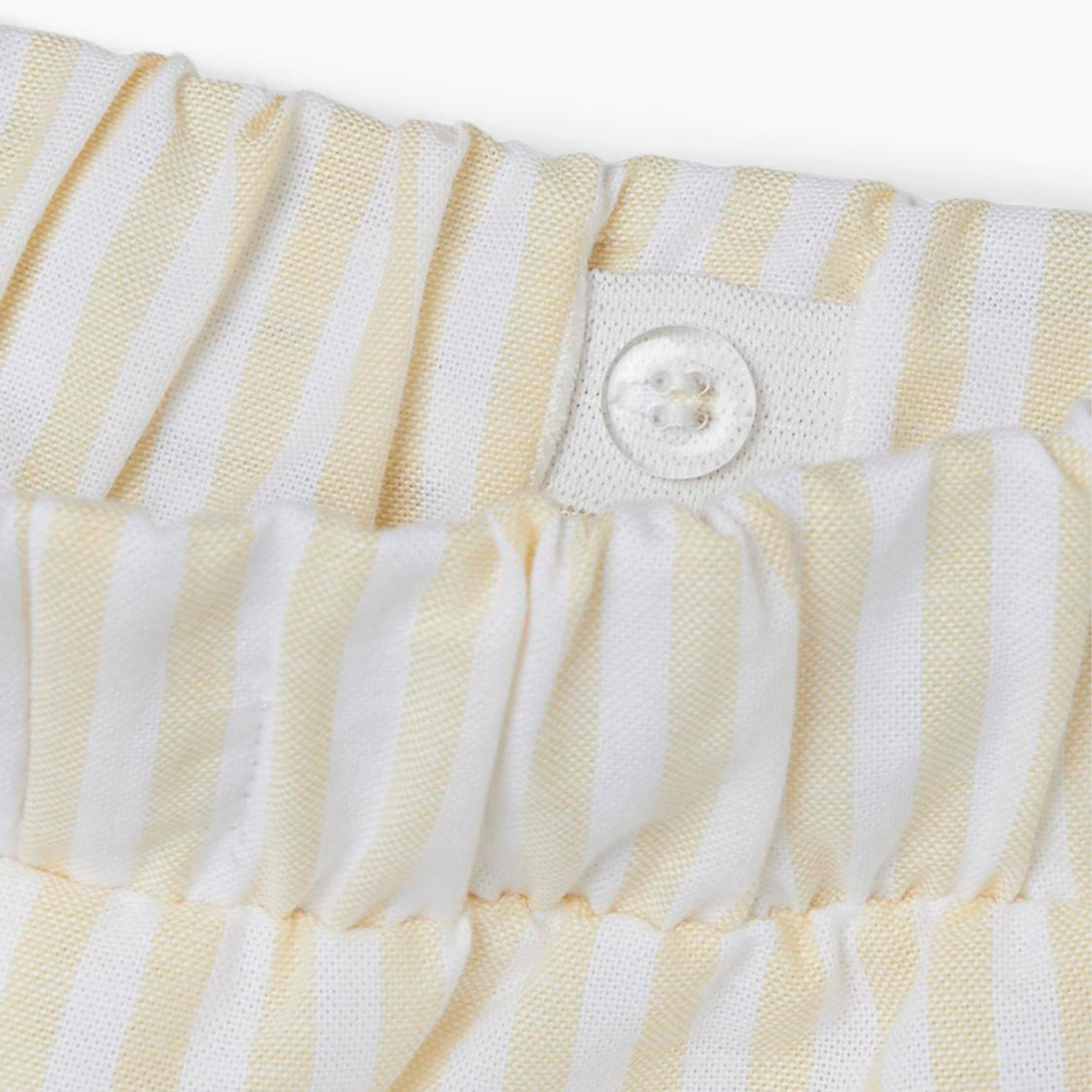 بنطلون مخطط واسع الساقين مع إغلاق برباط من نيم إت-girls-clothing-bottoms-trousers-image-3