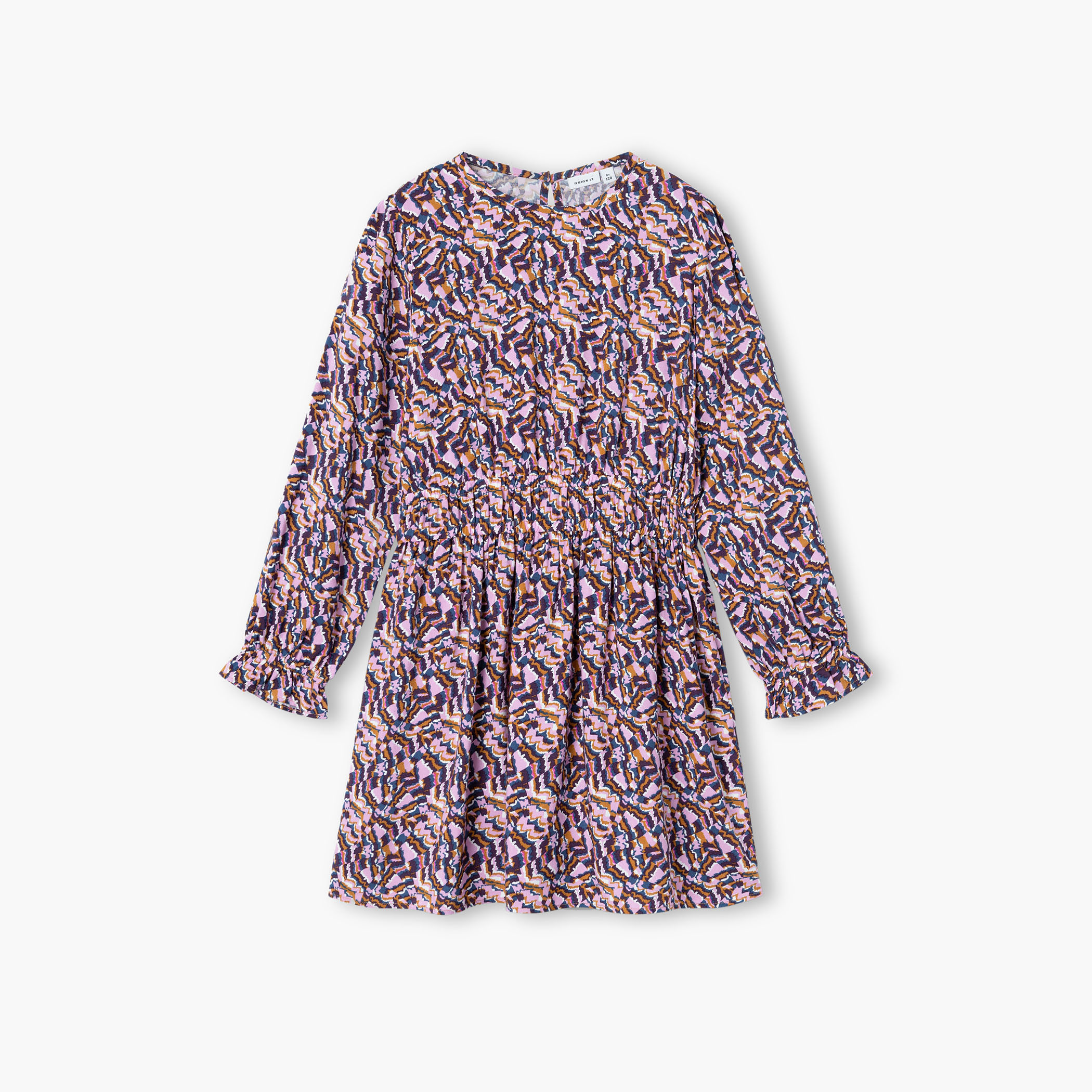 فستان إيه لاين بأكمام طويلة وطبعات من نيم إت-girls-clothing-dressesandjumpsuits-image-1